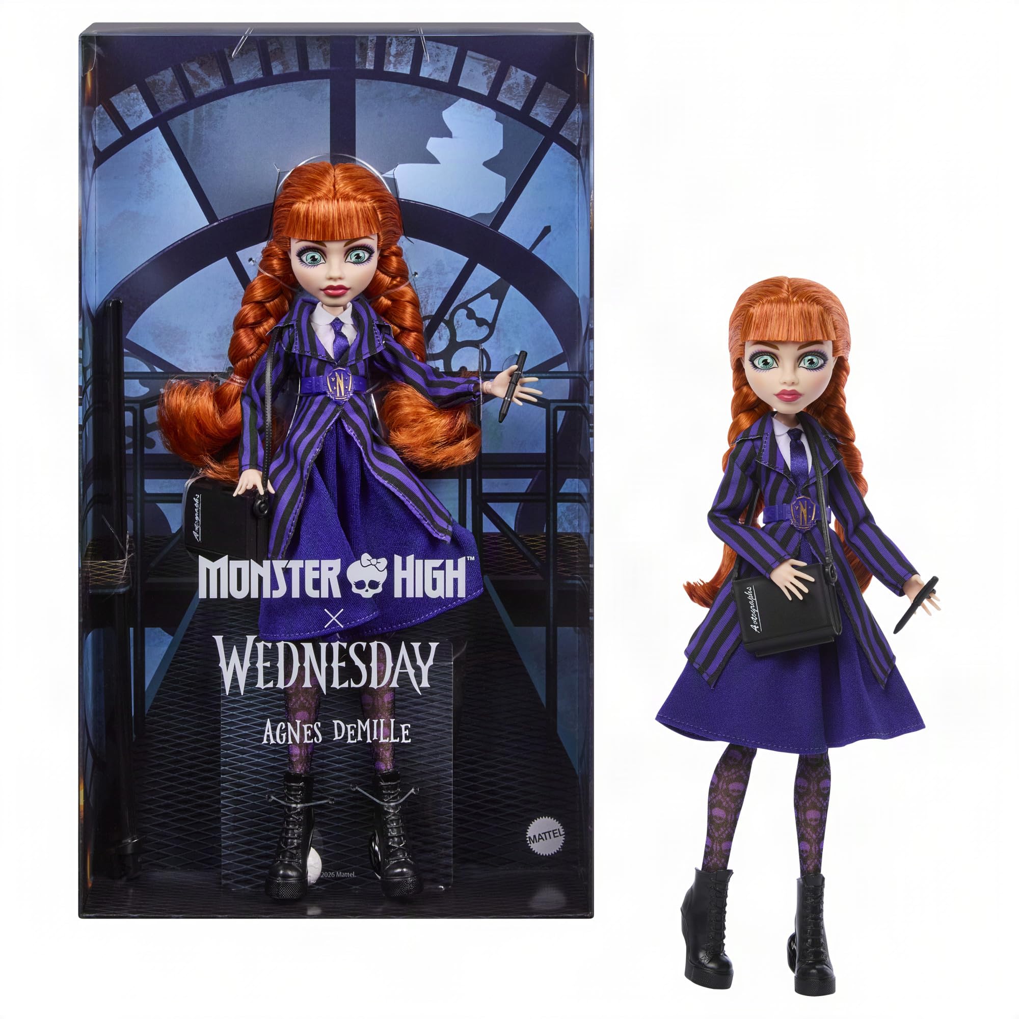 Monster High Agnes DeMille Doll - Inspired by Wednesday Series | Ages 7-12 | Plastic 1