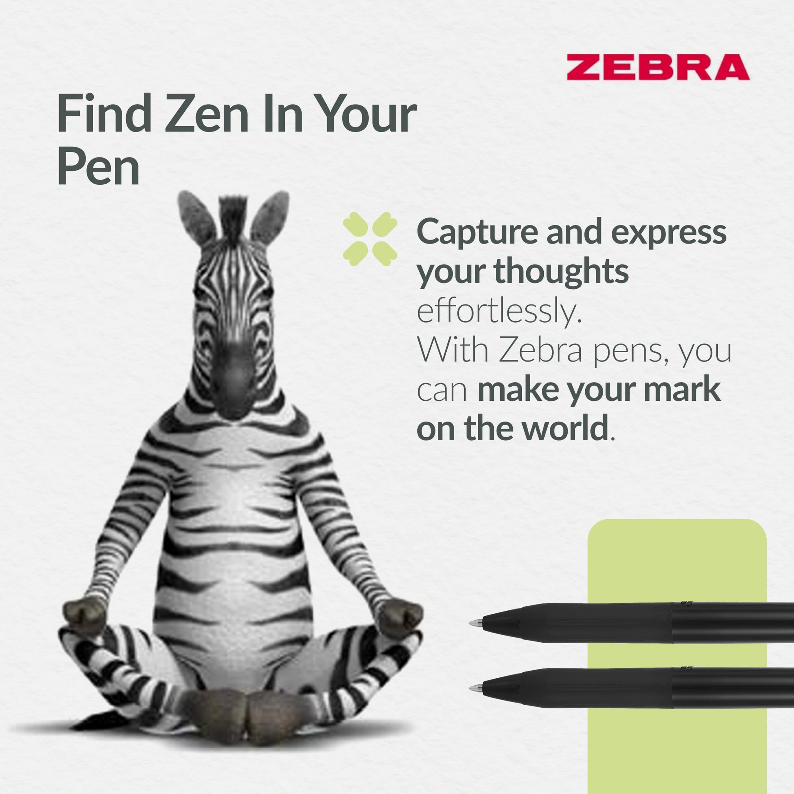 Zebra Pen SARASA CLIP Gel Pen - 0.7mm Medium Point, Vintage Black Ink, Retractable, 2 Pack 7