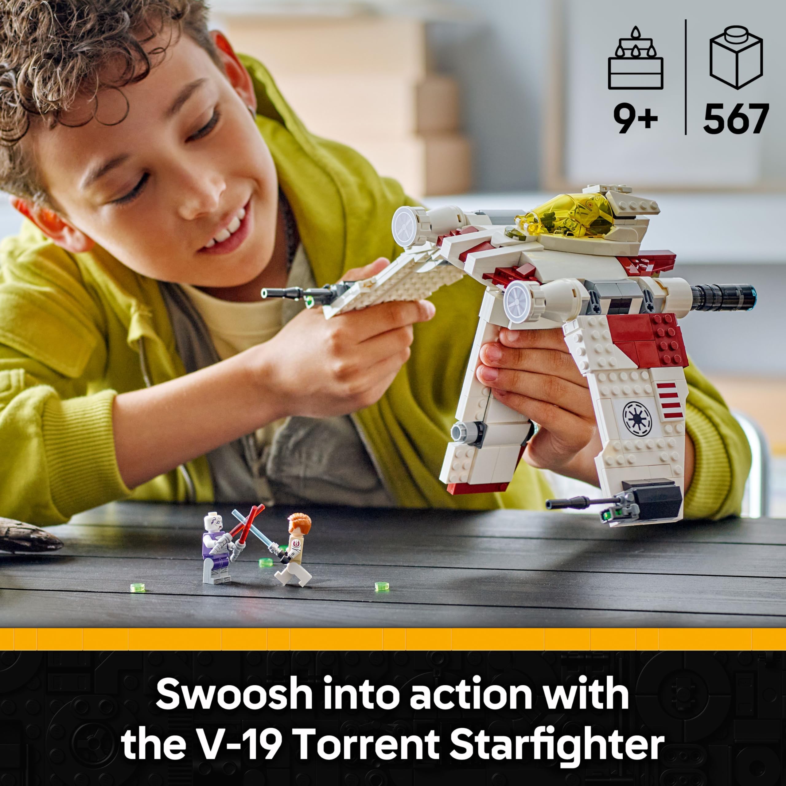 LEGO Star Wars V-19 Torrent Starfighter Building Set 75432 | Ages 9+ | Includes 3 Minifigures 2