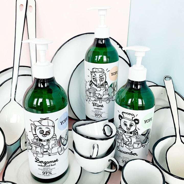 Yope - Natural Washing-Up Liquid | Bergamot & Basil | 750 ml