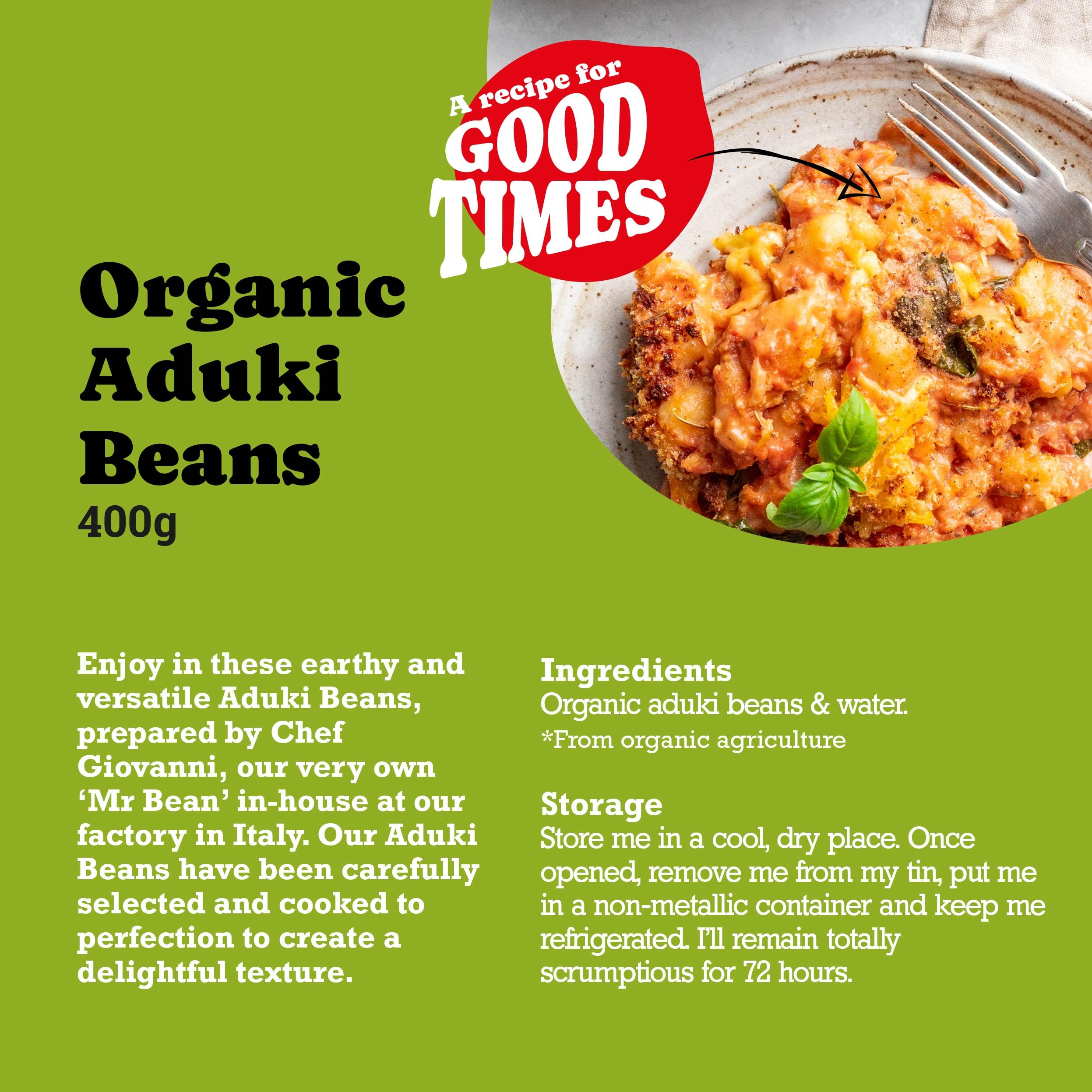 Mr Organic Aduki Beans - 400g, High in Protein & Fibre