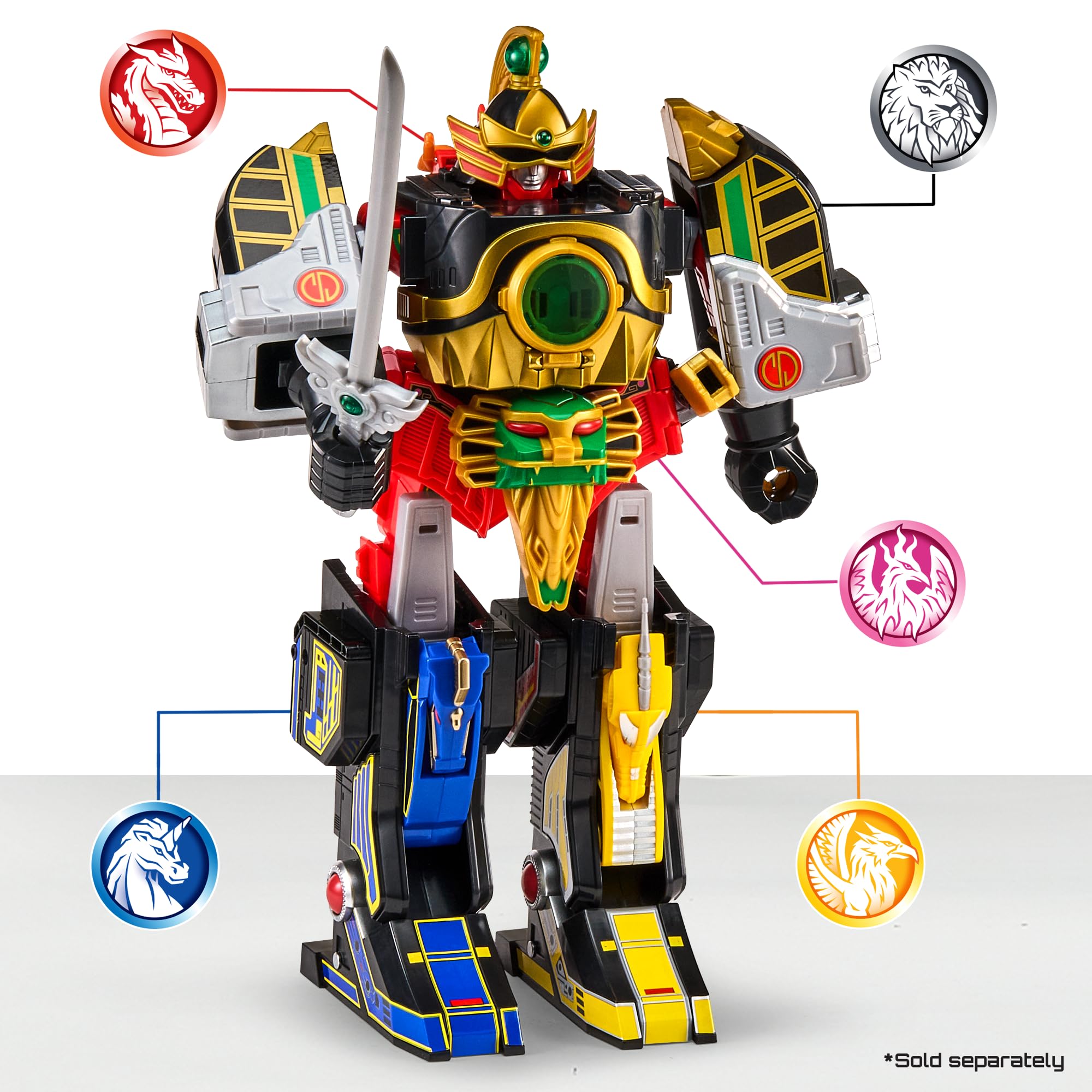 Power Rangers Pink Ranger Firebird Thunderzord Action Figure - Combinable Zord Toy | Ages 4+ 7