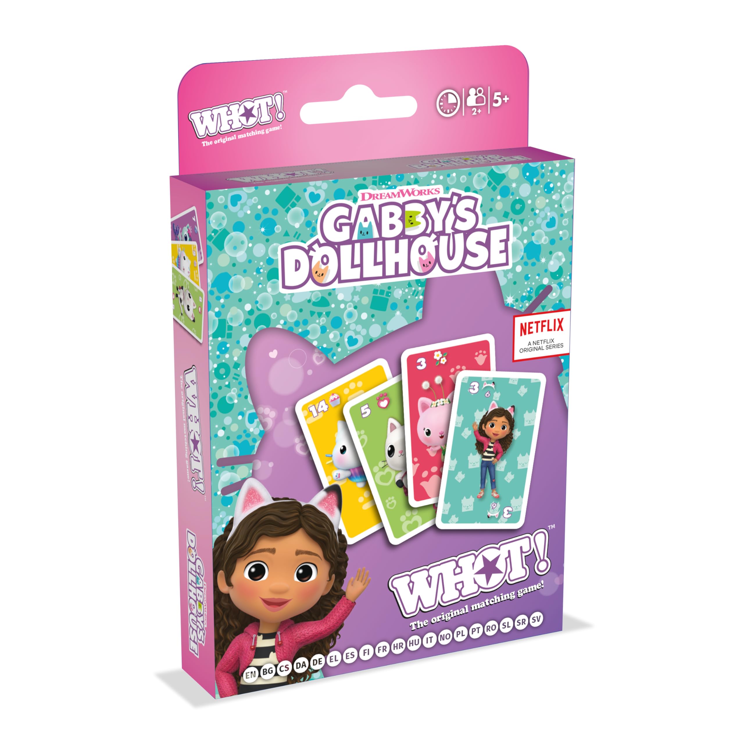 Waddingtons Number 1 Gabby's Dollhouse WHOT Card Game - Travel Size | Ages 5+ | English/French 2