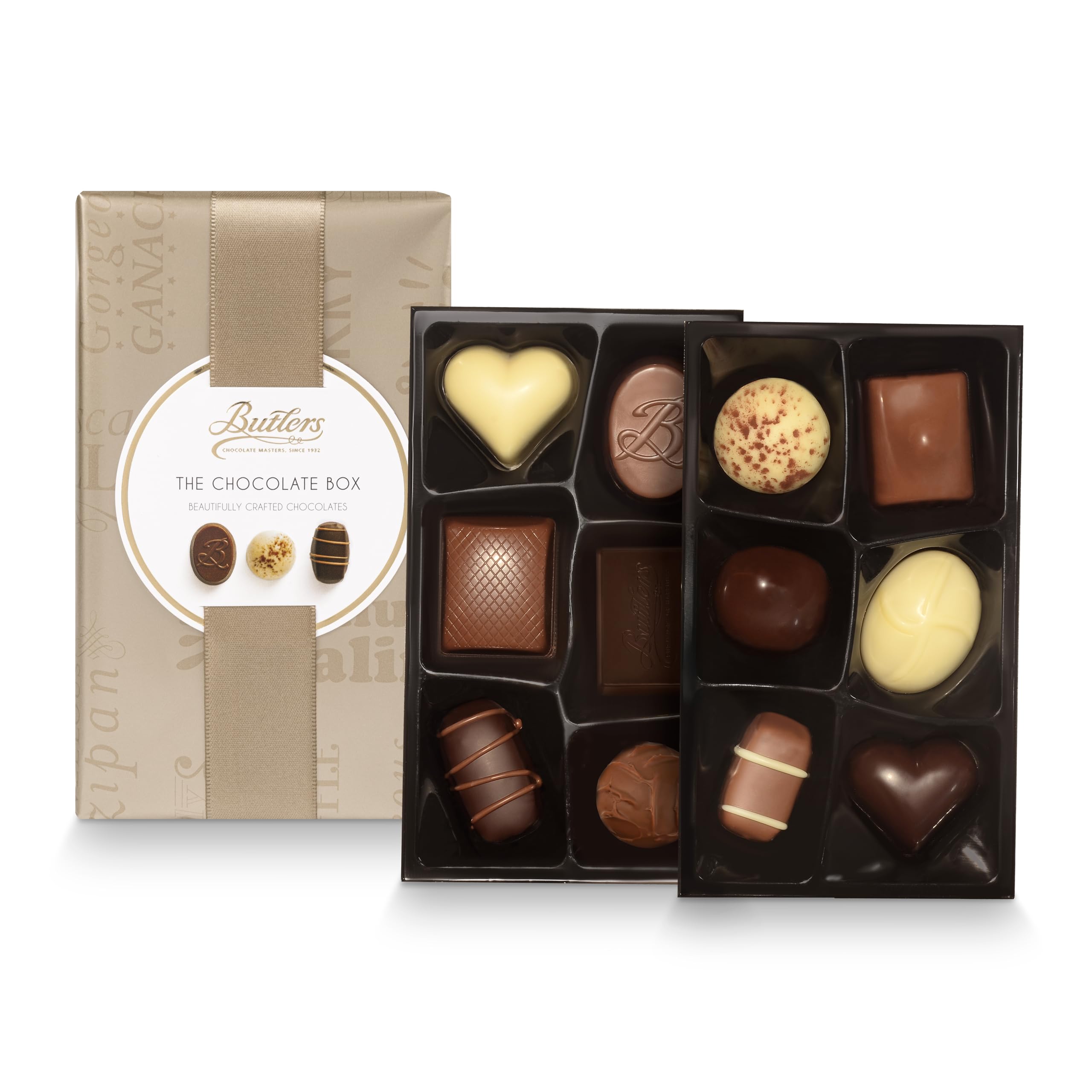 BUTLERS The Chocolate Box - 12 Assorted Truffles, Pralines & Caramels | 160g Gift Box