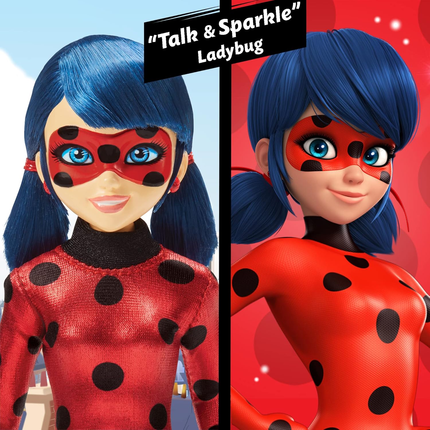 BANDAI Miraculous Ladybug Talk & Sparkle Deluxe Fashion Doll with Light-Up Earrings and Sound Functions (P50250) 8