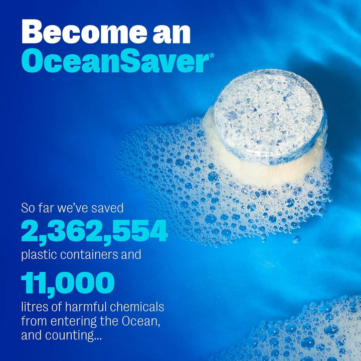 OceanSaver Eco-Friendly Dishwasher Tablets - 100 Pack | Plastic-Free, Non-Toxic Cleaning