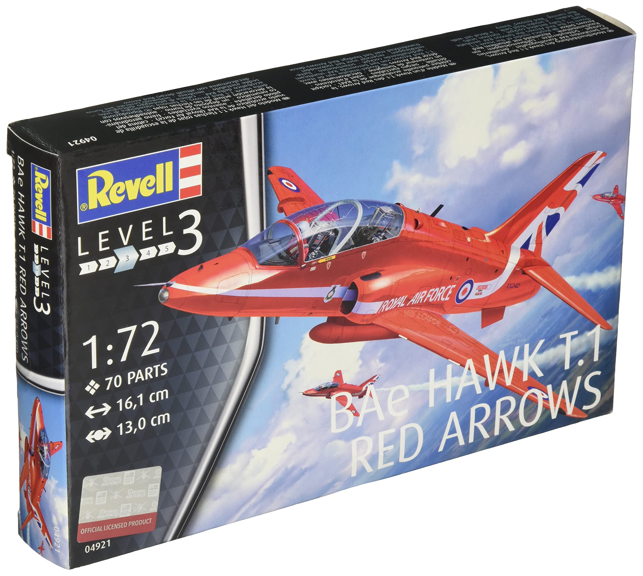 Revell 1:72 Scale BAE Hawk T.1 Red Arrows Plastic Model Kit RV04921