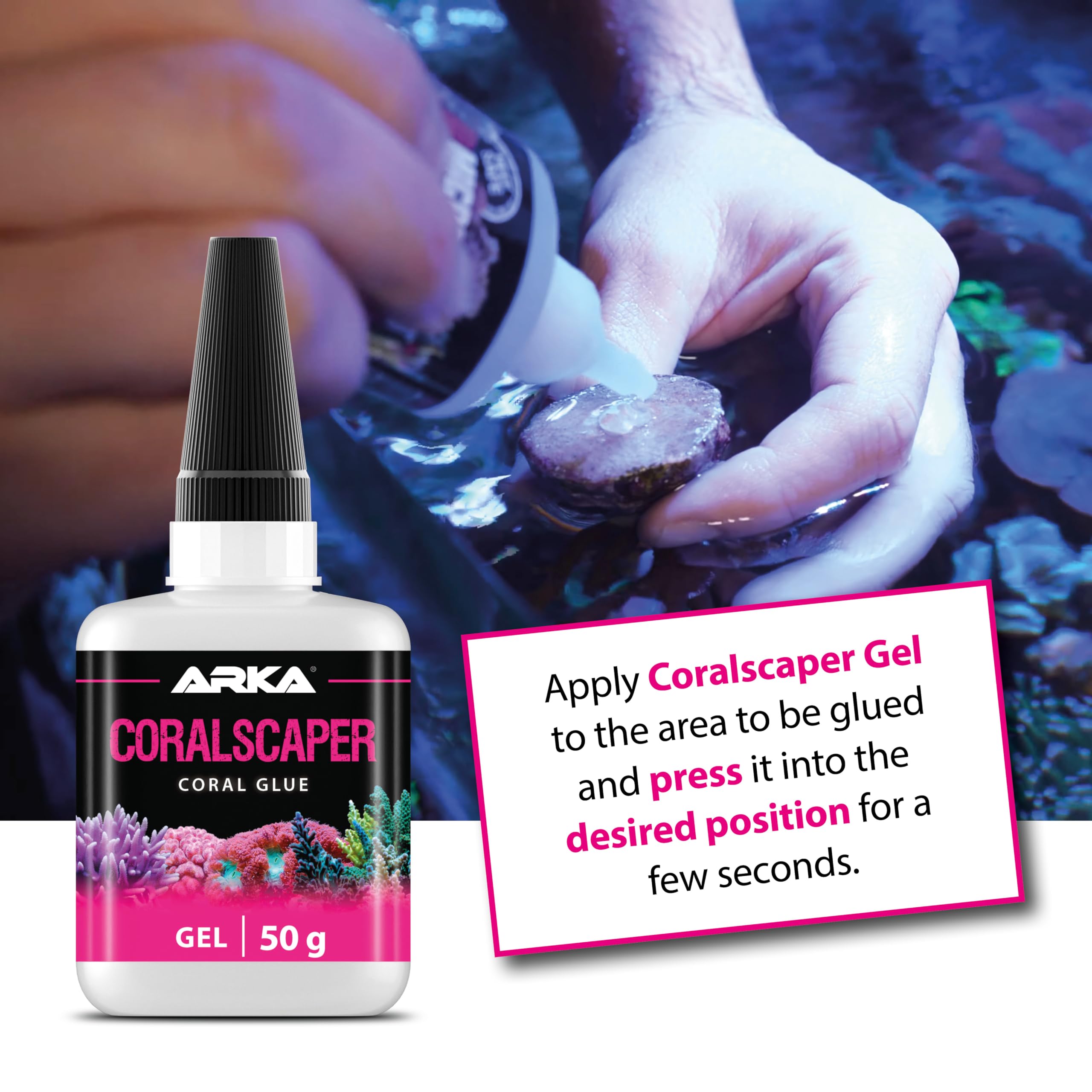 ARKA Coralscaper - Ultra Strong Gel Glue for Reef Tanks | 50g Gel Tube 4