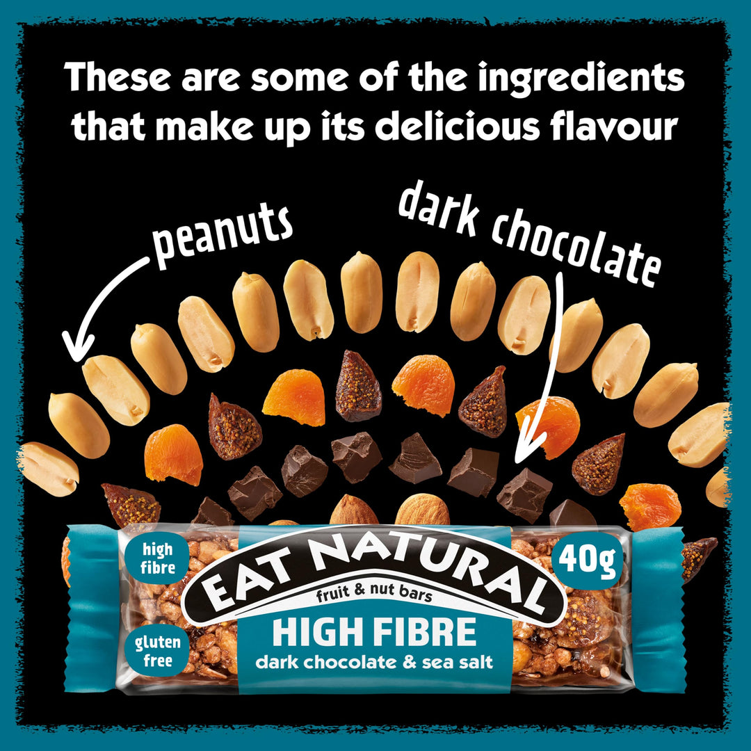 Eat Natural Dark Chocolate & Sea Salt Fruit & Nut Bars 3 x 40g