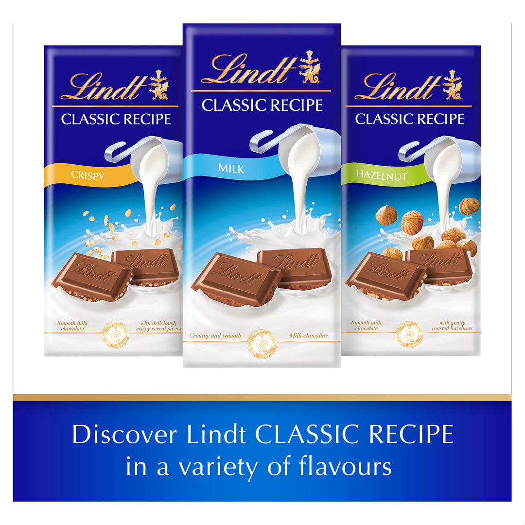 Lindt - Classic Recipe Crispy Milk Chocolate Bar 100g