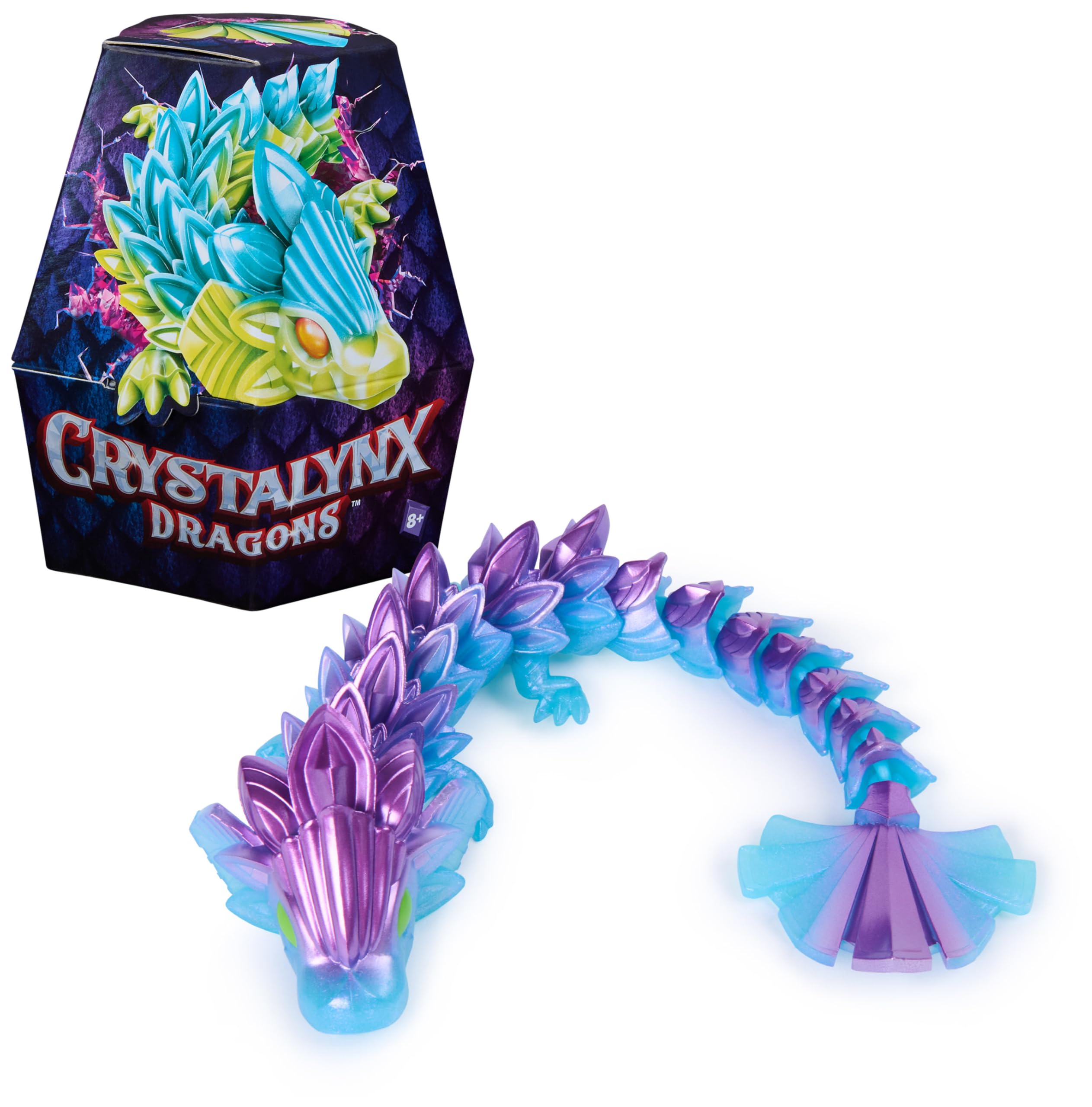 CrystaLynx Collectible Articulated Dragon Toy Figure - 22.8 cm | Mix & Match Joints