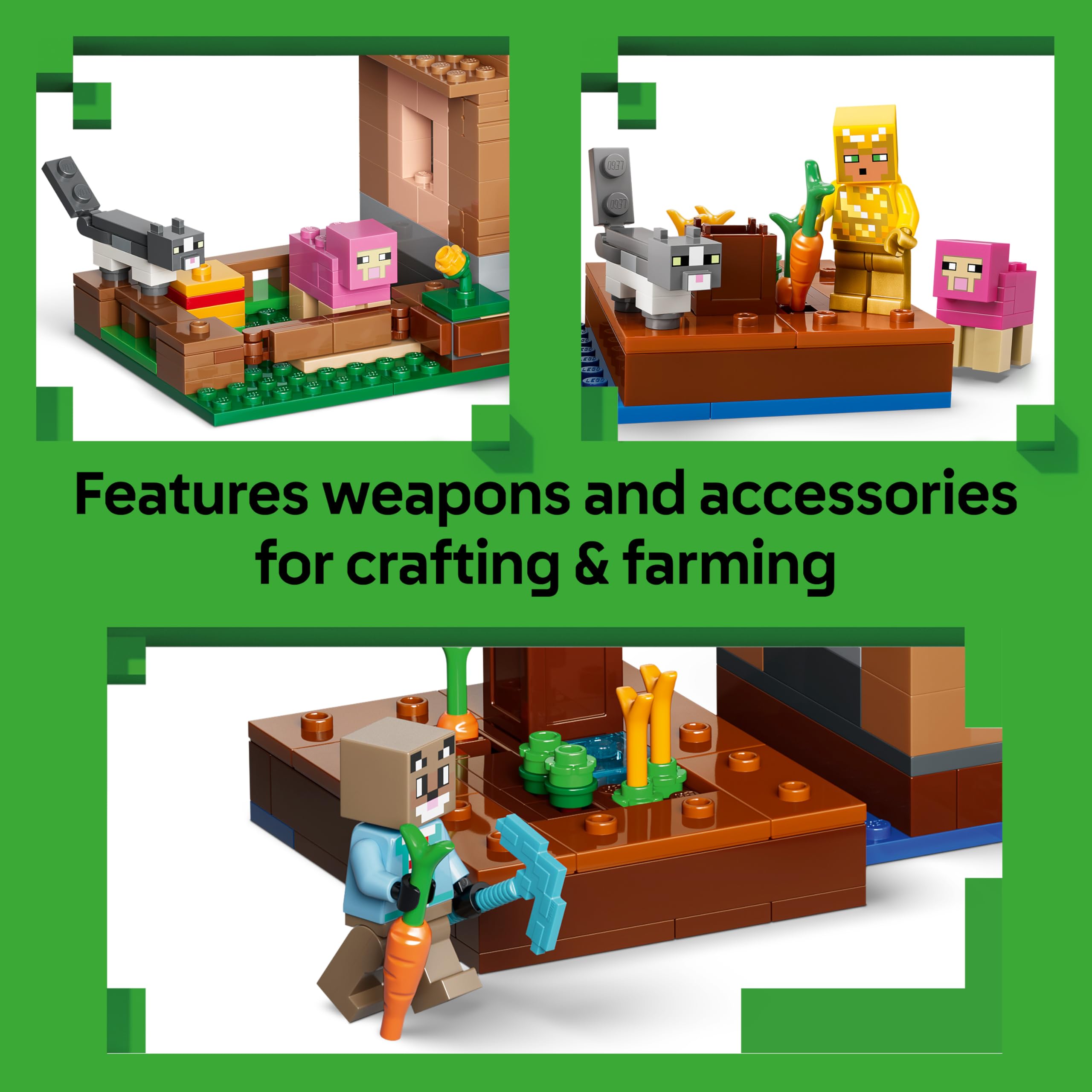 LEGO Minecraft Evoker Village Attack Building Set - 11 Figures, 3 Locations, Ages 9+ 7