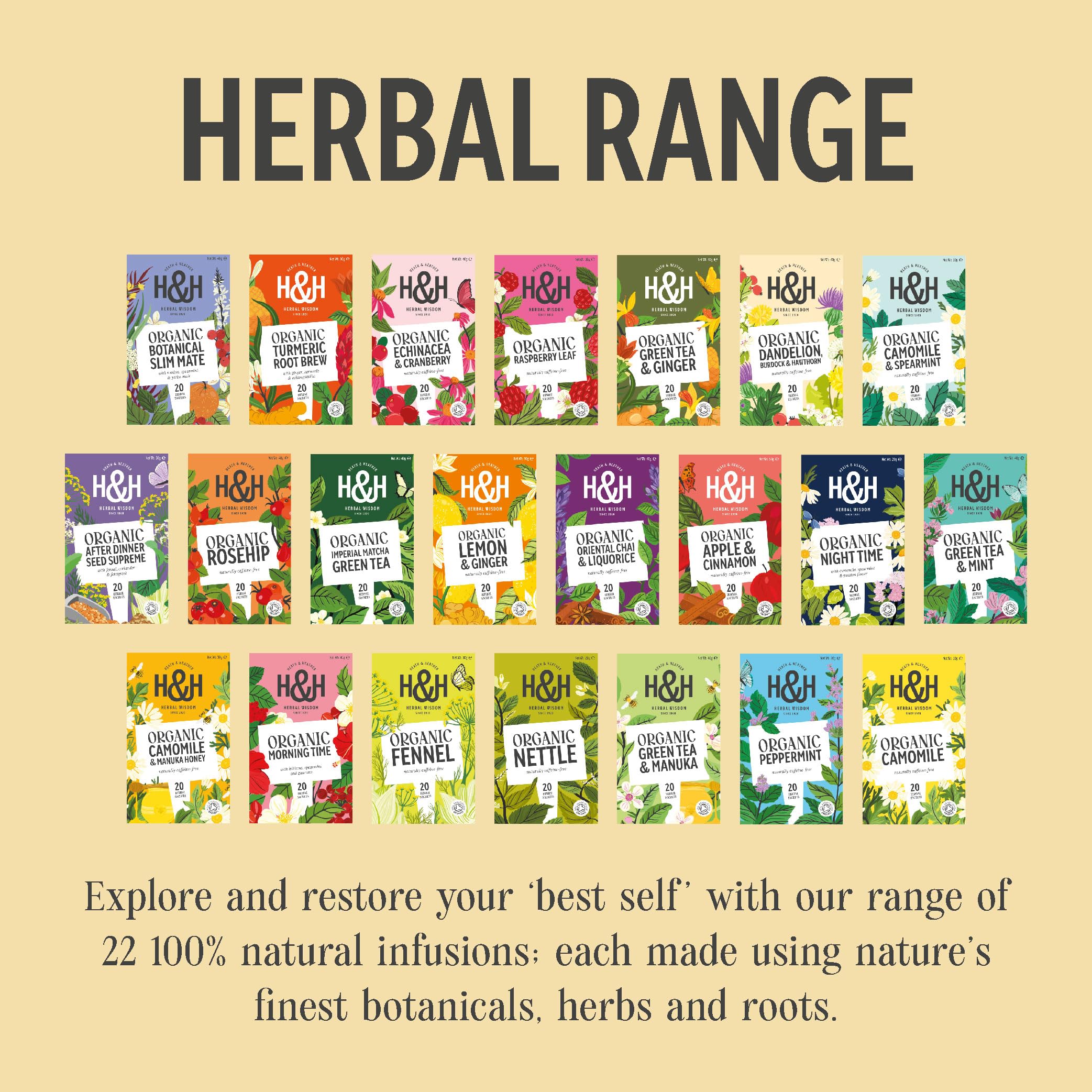 Heath & Heather Organic Raspberry Leaf Teabags (6 Packs of 20, 120 Total) Individually Wrapped Caffeine-Free Herbal Tea 4