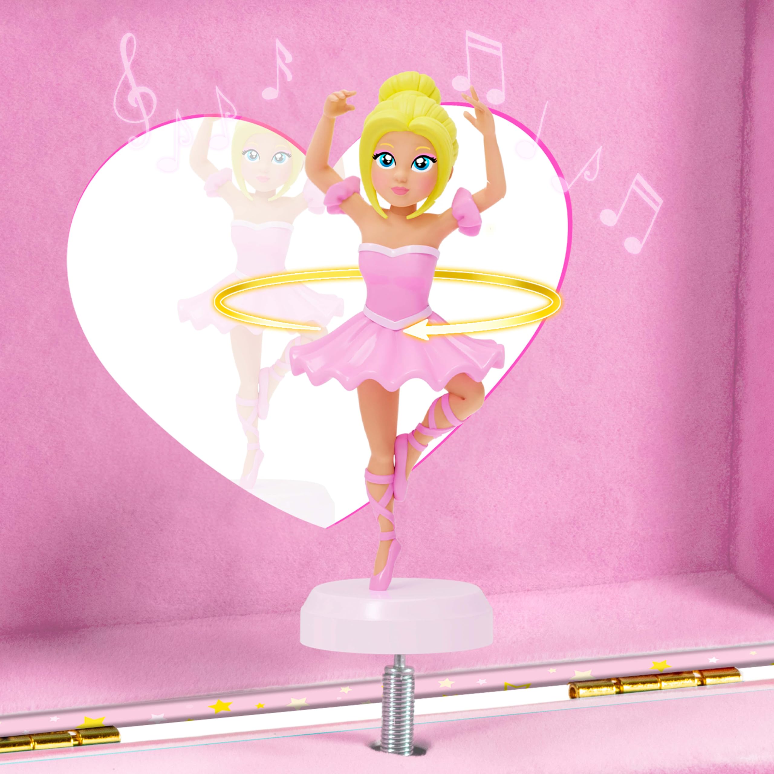CRAZE Ballerina Music Box Jewelry Box with Spinning Dancer and Melody 4