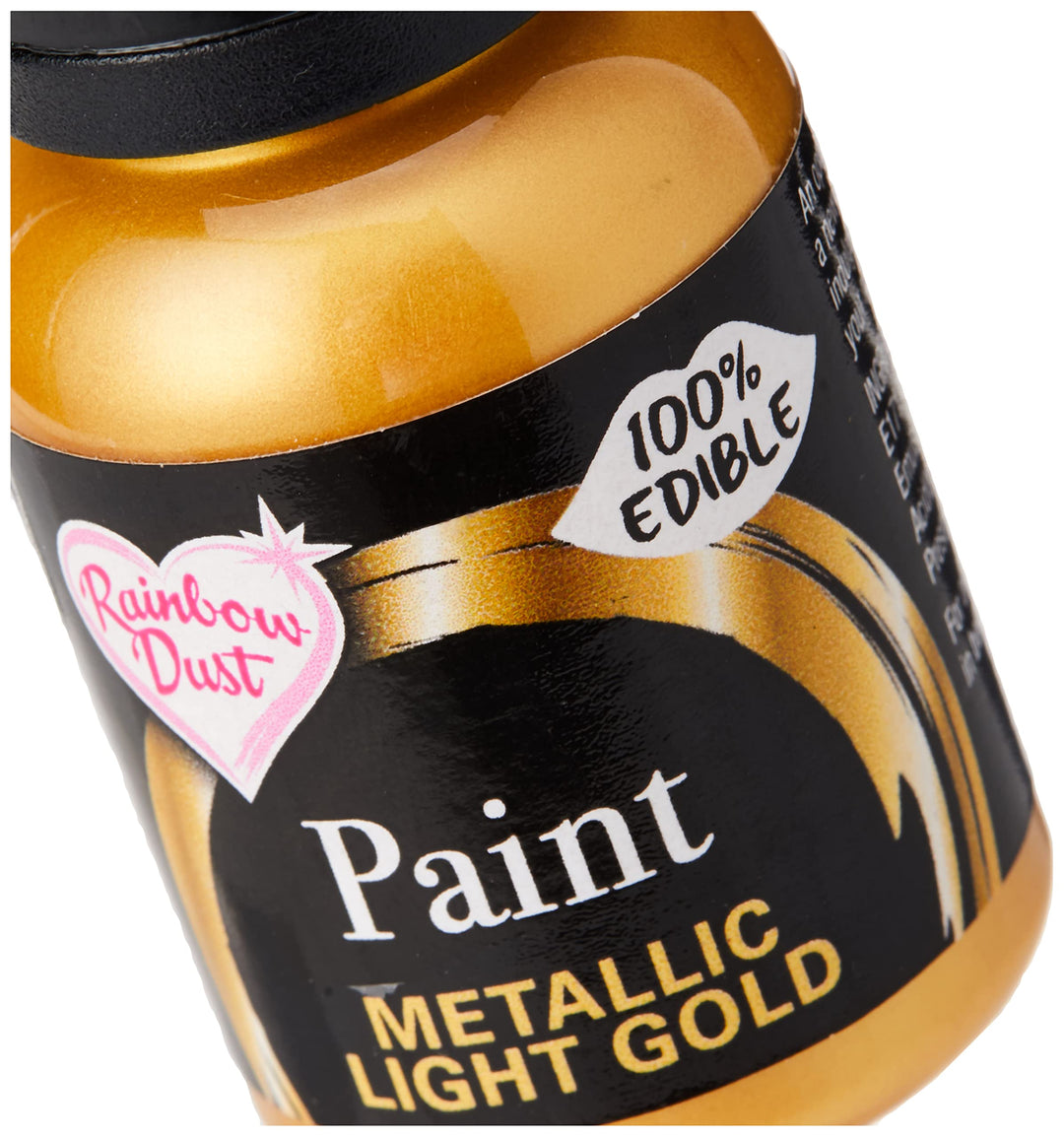 Rainbow Dust - Metallic Light Gold Edible Food Paint (25ml)