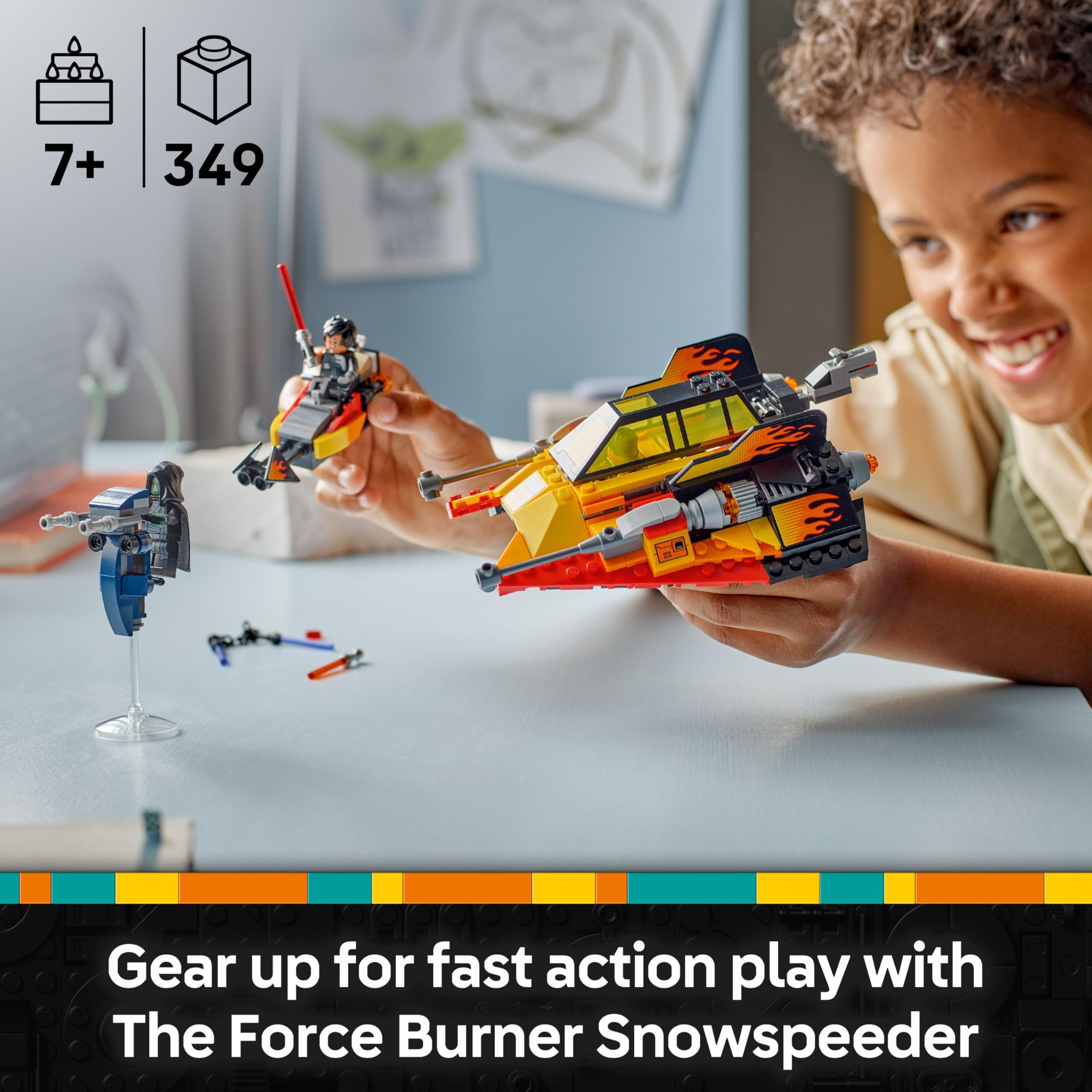LEGO Star Wars 75414 The Force Burner Snowspeeder Building Set | Ages 7+