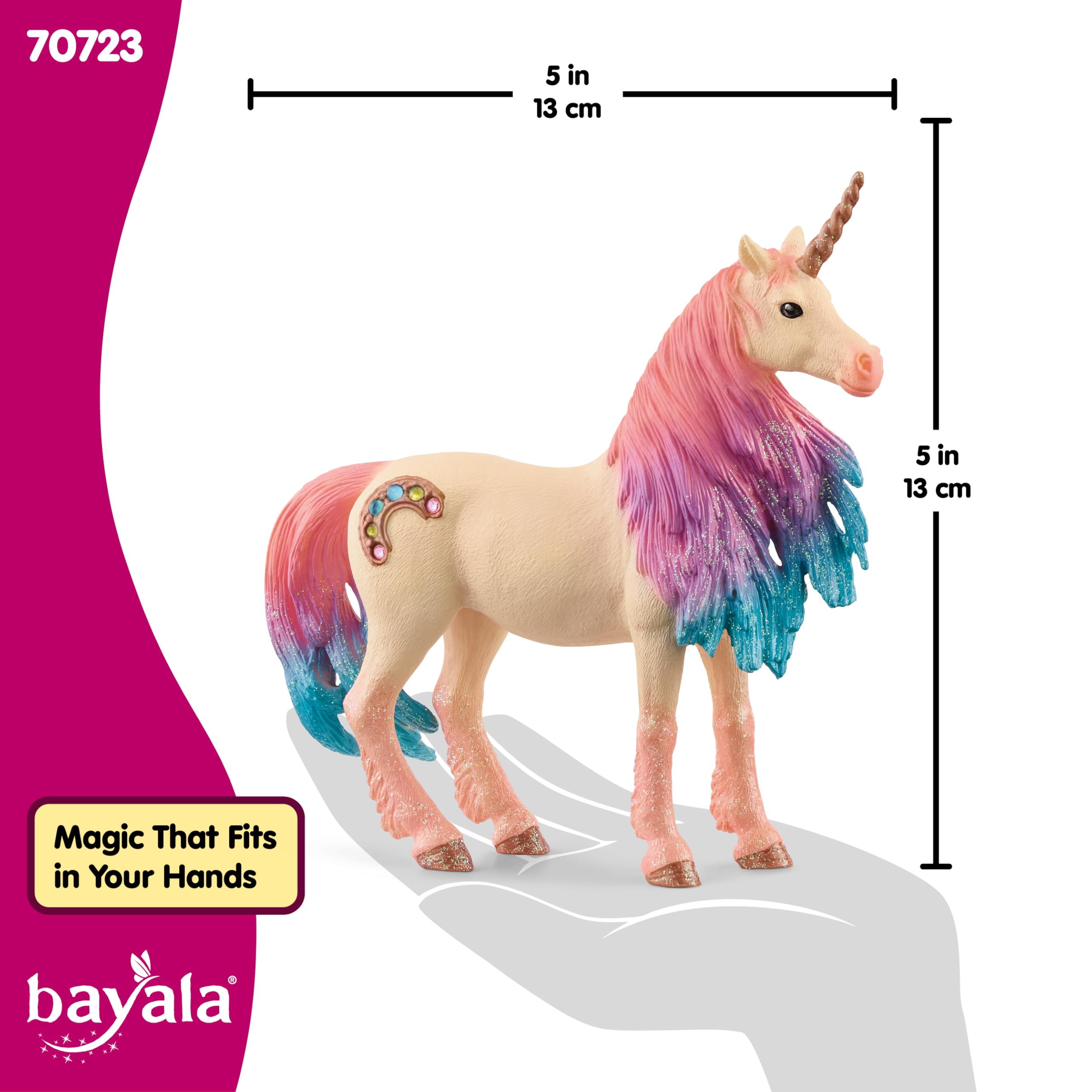 Schleich bayala Marshmallow Unicorn Mare Figurine - Piccolo Size, Multicoloured 6