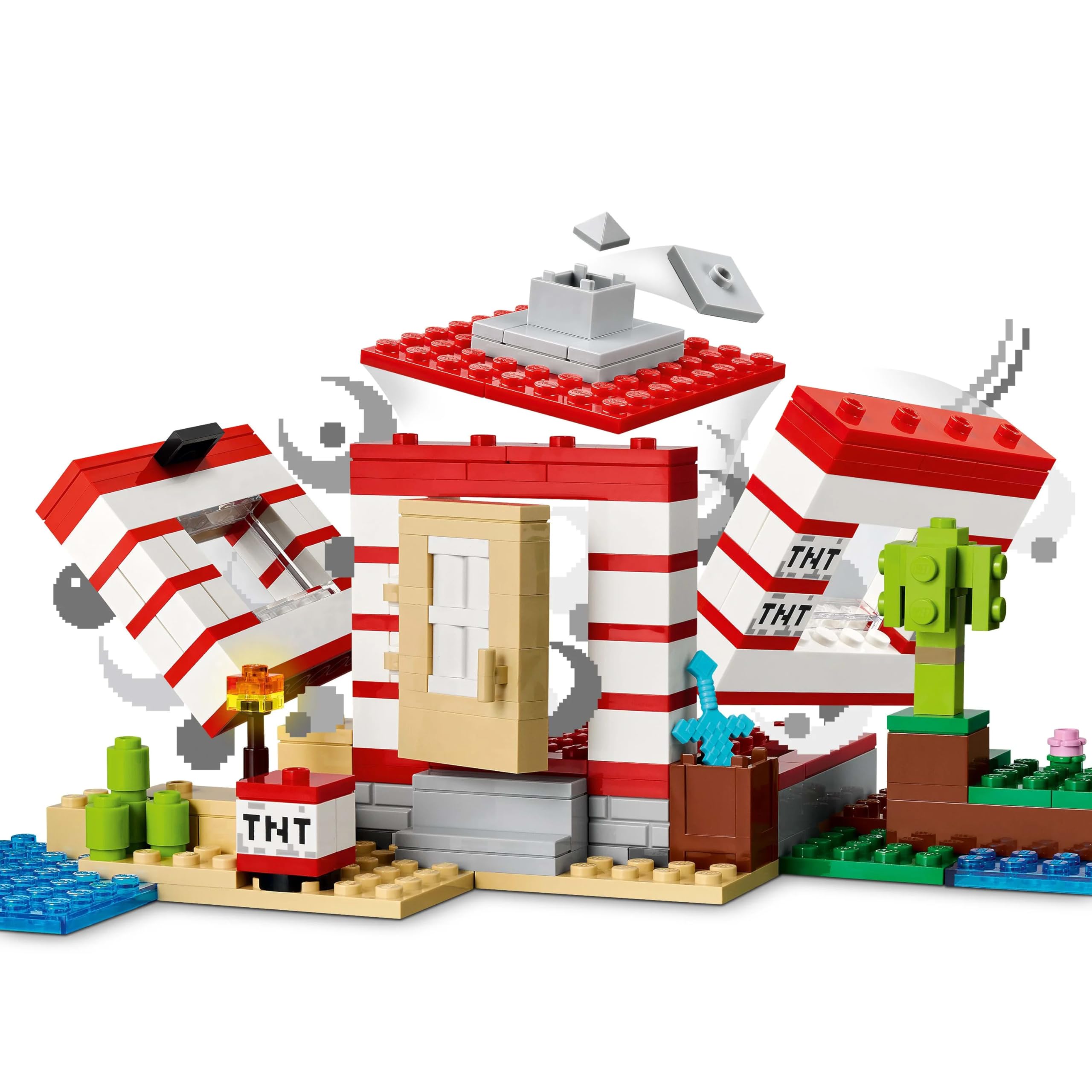 LEGO Minecraft The TNT Jungle House Building Set with Explosion Function - 287 Pieces 7