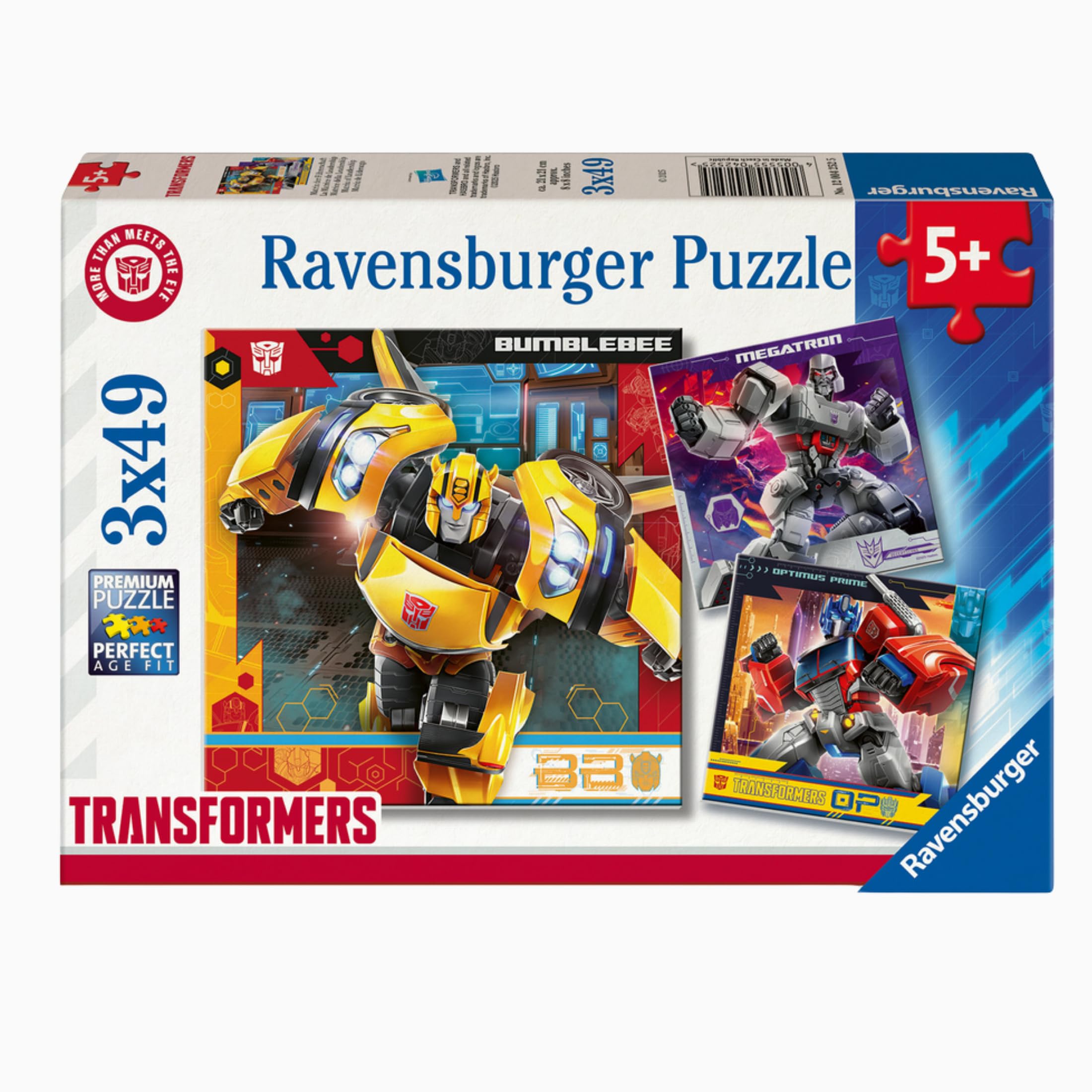 Ravensburger Transformers 3-Pack Jigsaw Puzzles - 3 x 49 Pieces | Ages 5+ 1