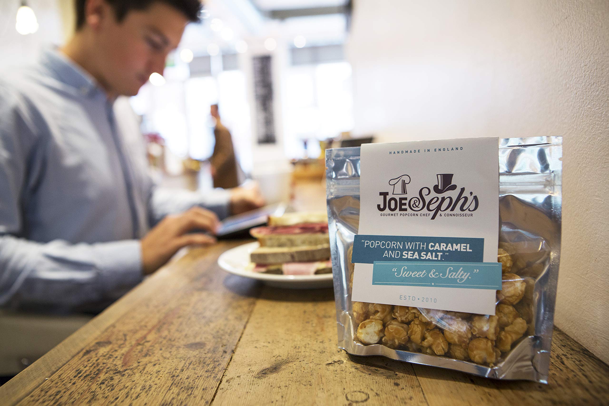 Joe & Seph's Salted Caramel Popcorn Snack | Handmade in UK | 32g Single Pack 4