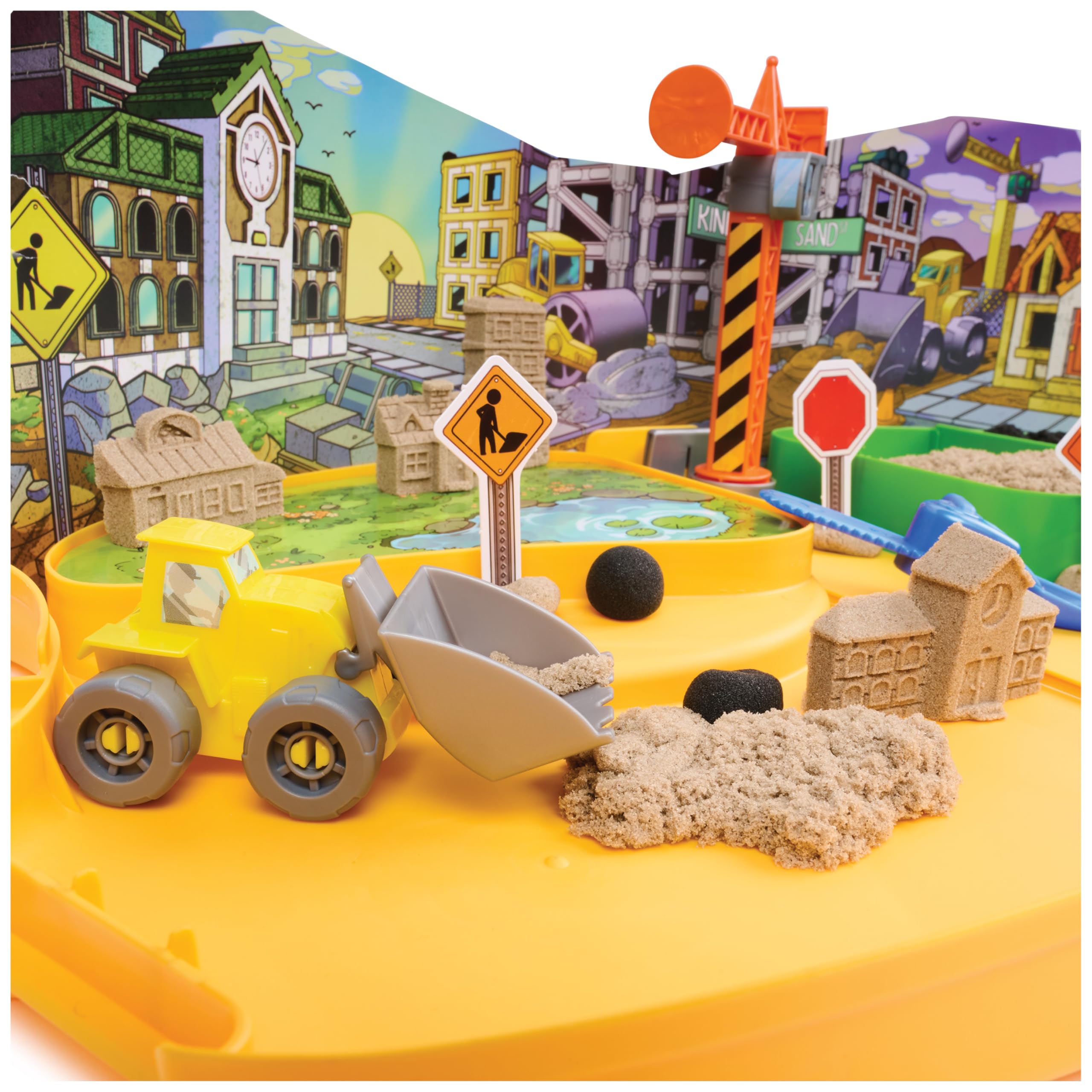 Kinetic Sand Construction Zone - Moldable Play Sand Sensory Toys for Ages 3+ 7