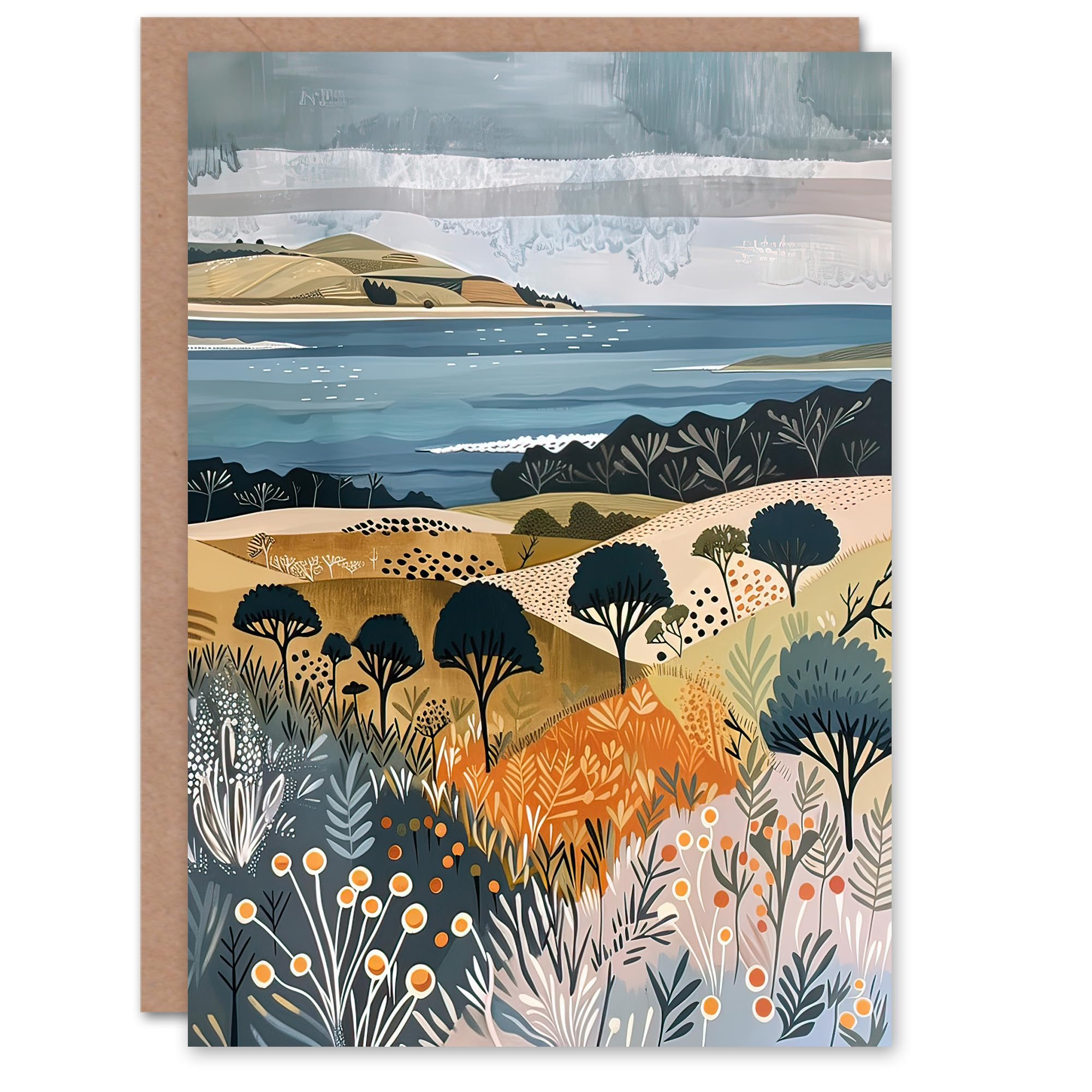Artery8 Cromarty Scottish Highlands Painting Blank Greeting Card | 12.5 x 17.5 cm | Premium Art Paper
