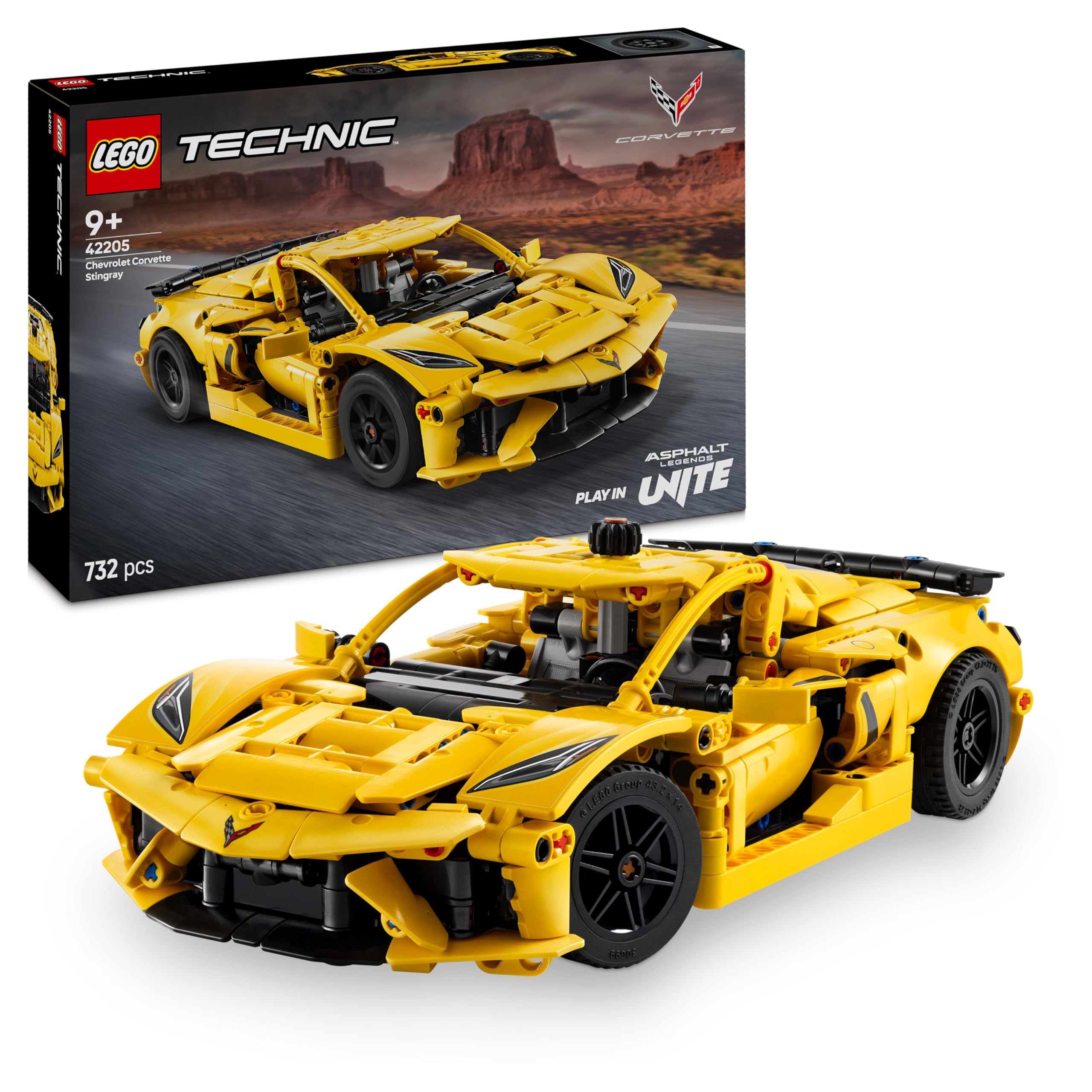LEGO Technic Chevrolet Corvette Stingray - 8-Cylinder Engine Model for Ages 9+ 1