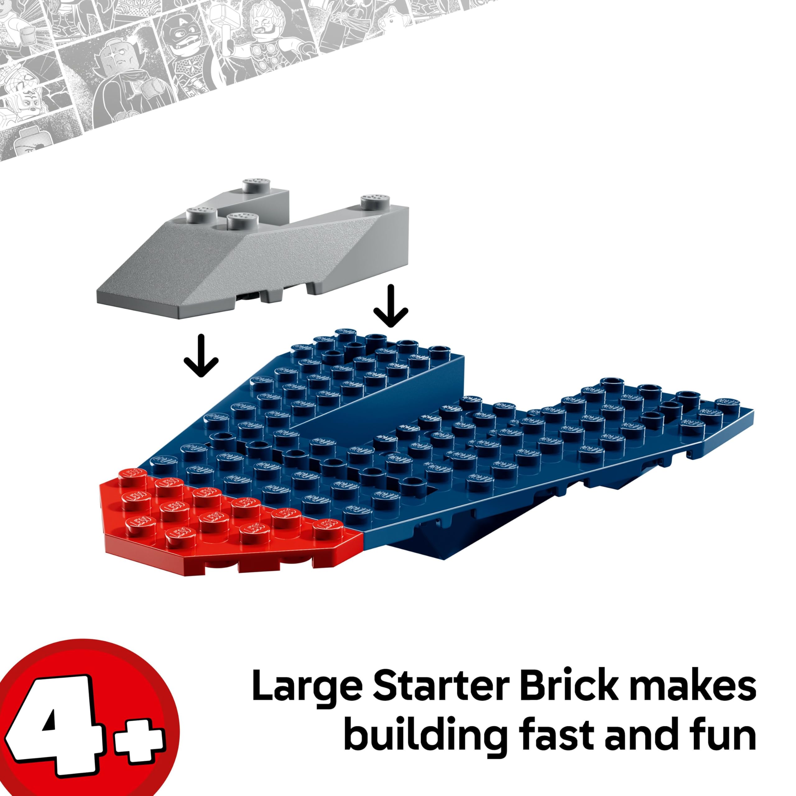 LEGO Marvel Captain America vs. Thanos Building Set 76319 for Ages 4+ 3