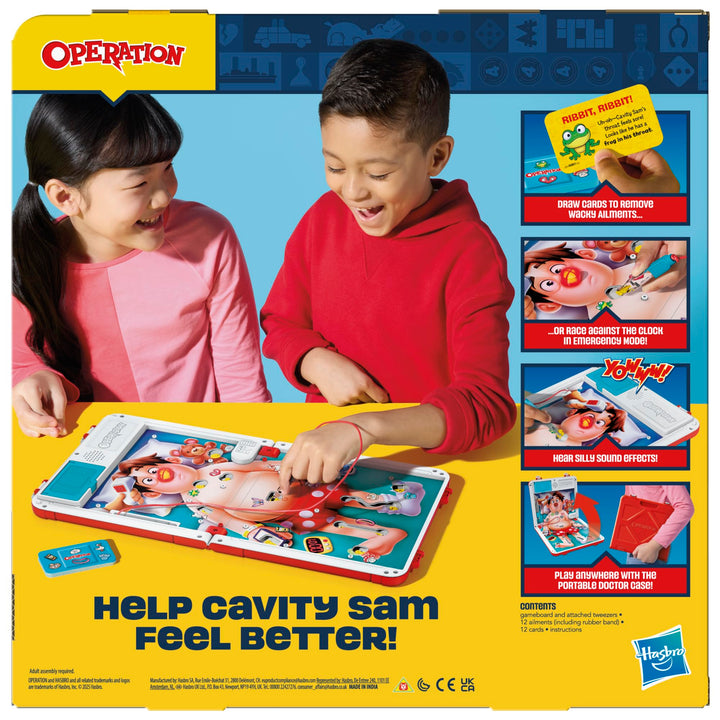 Hasbro Gaming Operation Electronic Board Game with All-in-One Carrying Case