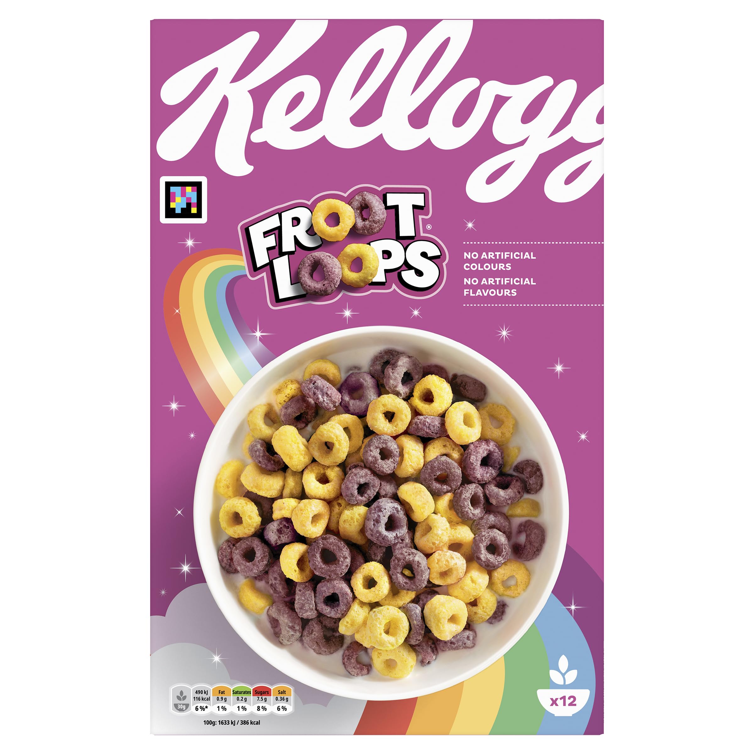 Froot Loops Cereal by Kellogg's - Fruit Flavoured Loops | 375g 1