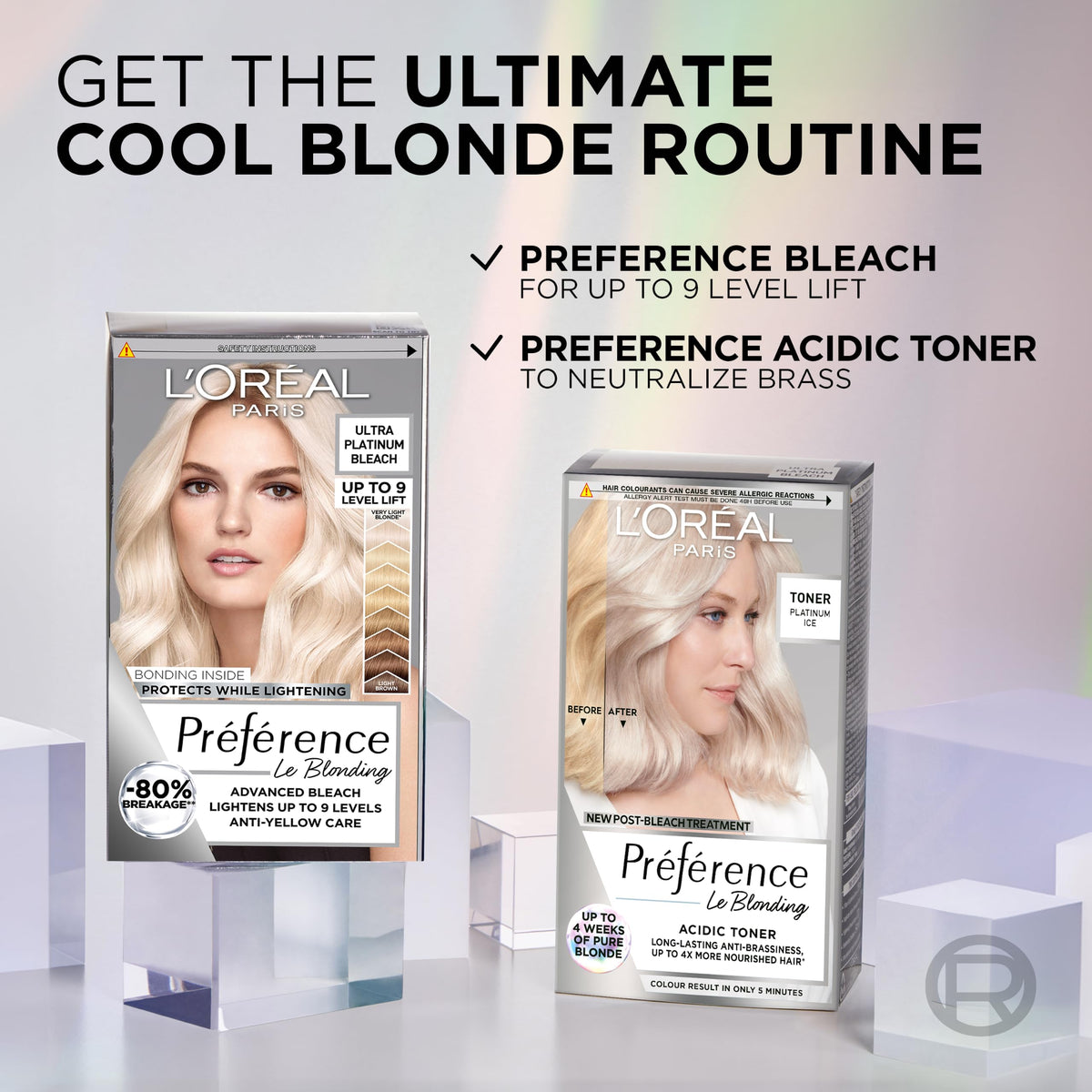 L'Oreal Paris Préférence Le Blonding Acidic Toner - Platinum Ice | Anti-Brassiness, pH Rebalancing, Nourishing 4