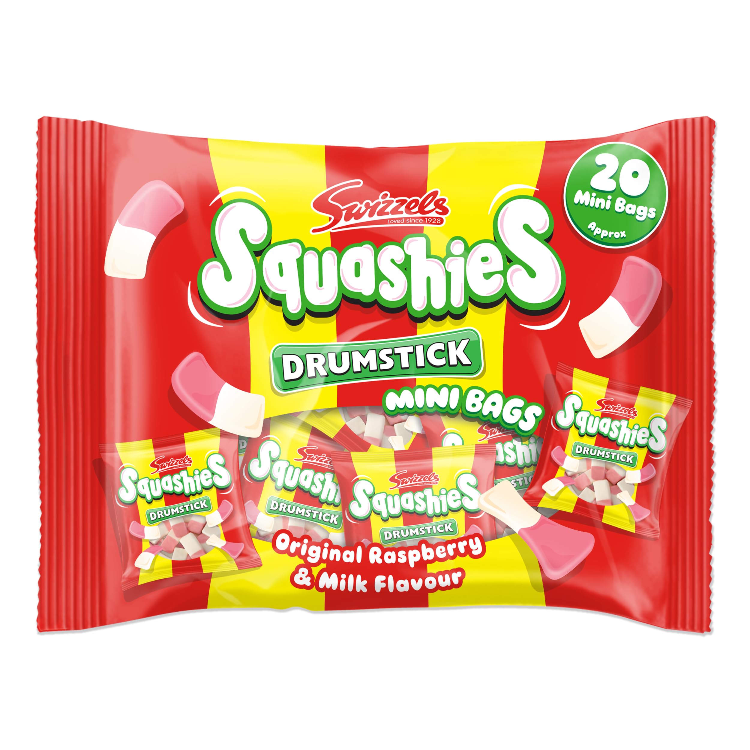 Swizzels Drumstick Squashiest Mini Bags, 280g Multipack 1