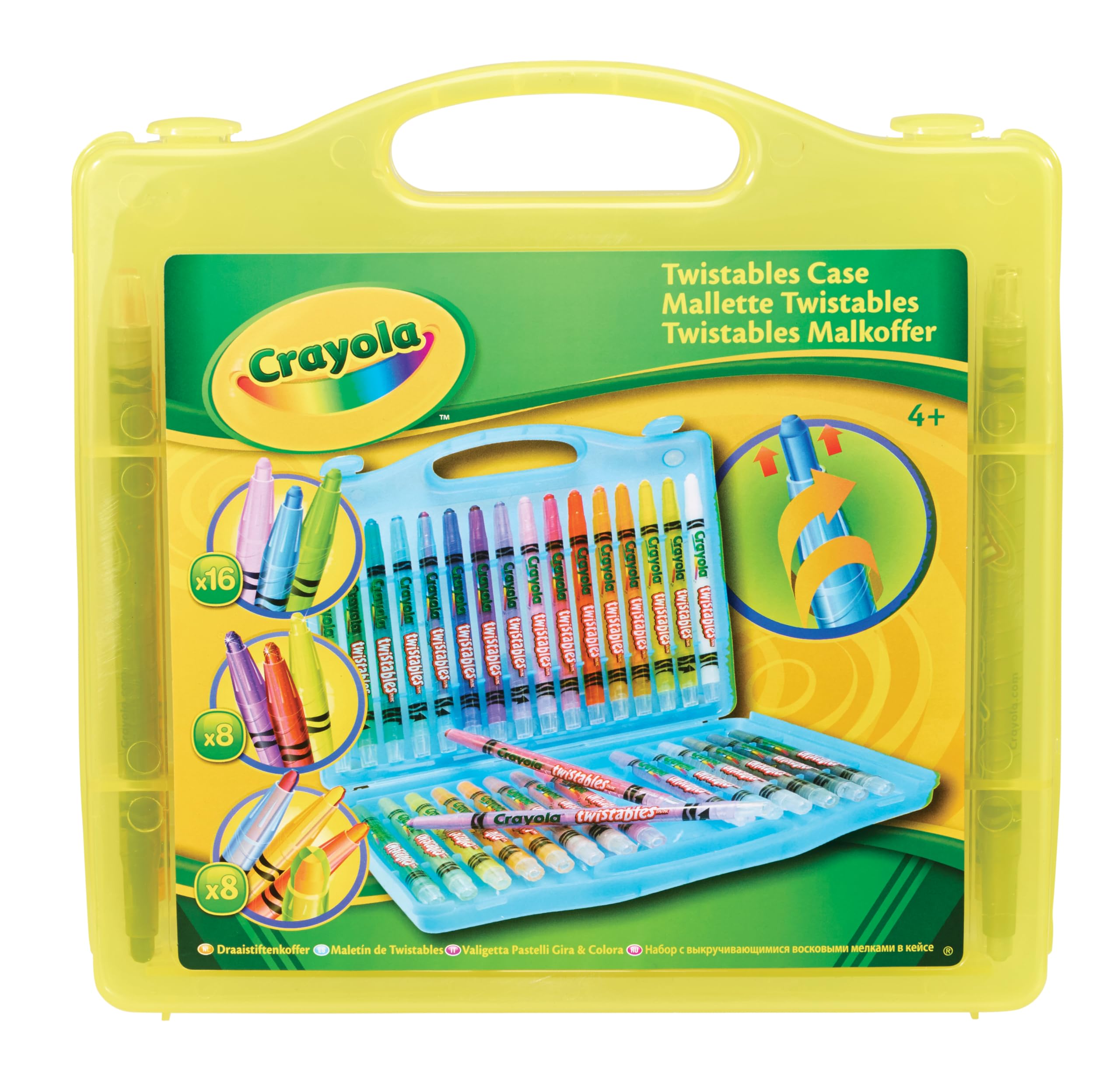 CRAYOLA Twistables Colouring Pens & Markers - 32 Count Pack with Carry Case | No Sharpening | Break-Resistant