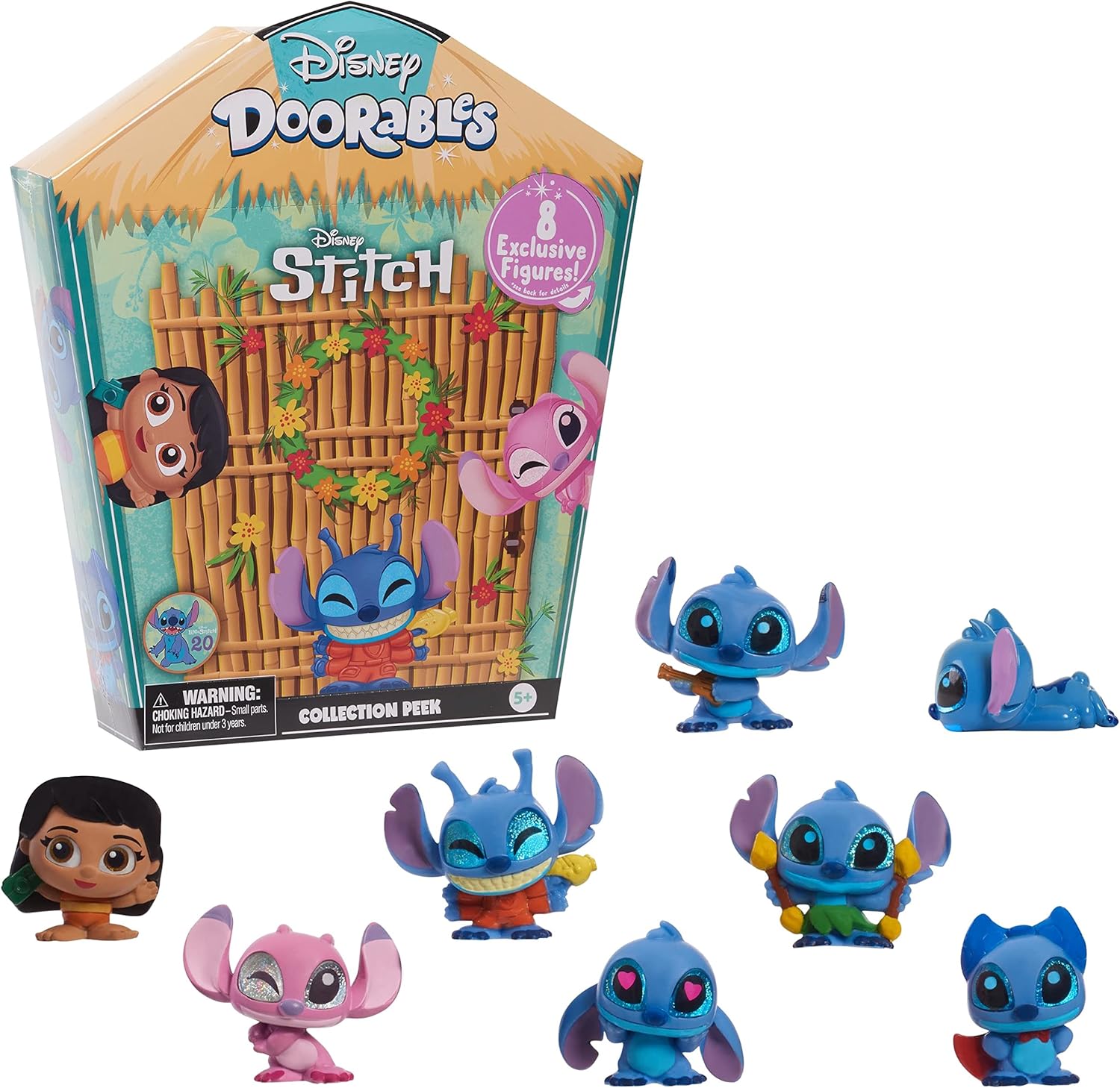 Disney Doorables Stitch Collector Pack - 8-Piece Figurine Set for Kids 5-12 1