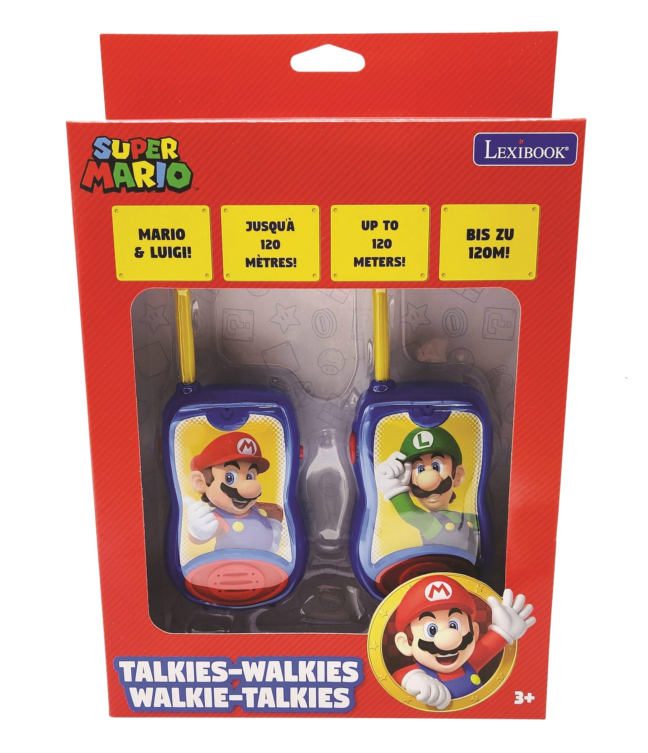 LEXIBOOK Super Mario Walkie Talkies for Children | 120m Range | Plastic Construction | Ages 3+ 3