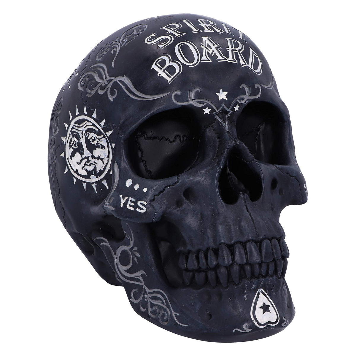 Nemesis Now Spirit Ouija Talking Board Skull Ornament - Black, 20cm
