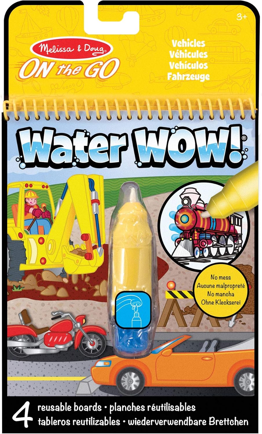 Melissa & Doug On the Go Water Wow! Reusable Water-Reveal Activity Pad - Vehicles 1