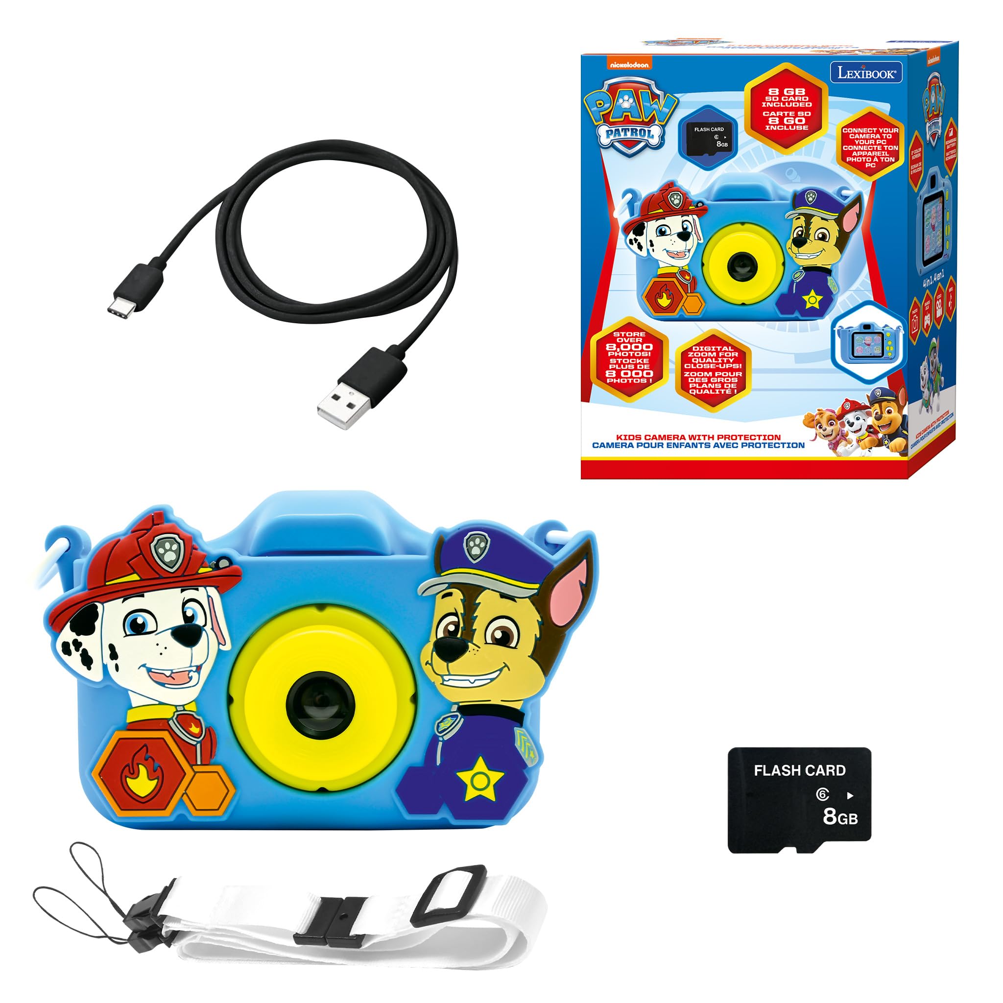 Lexibook DJ078PA Paw Patrol 4-in-1 Digital Camera for Kids - Chase & Marshall Design 8