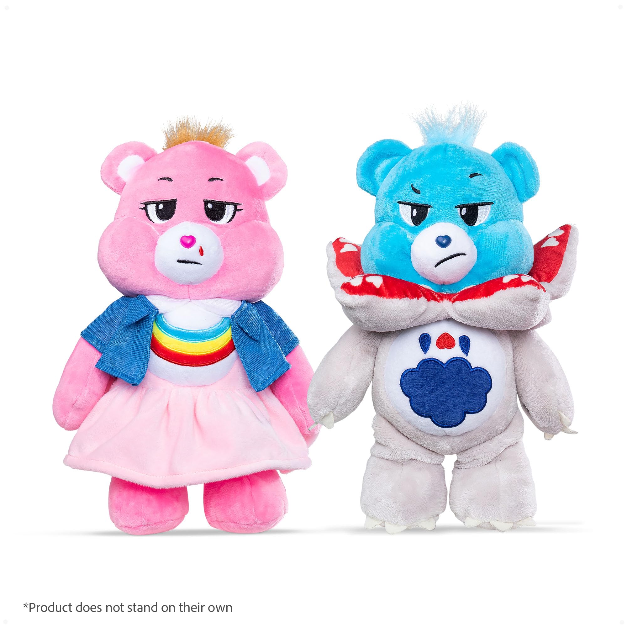 Care Bears Stranger Things 2-Pack Boxed Set - Cheer Bear (Eleven) & Grumpy Bear (Demogorgon) | 11.81in Plush