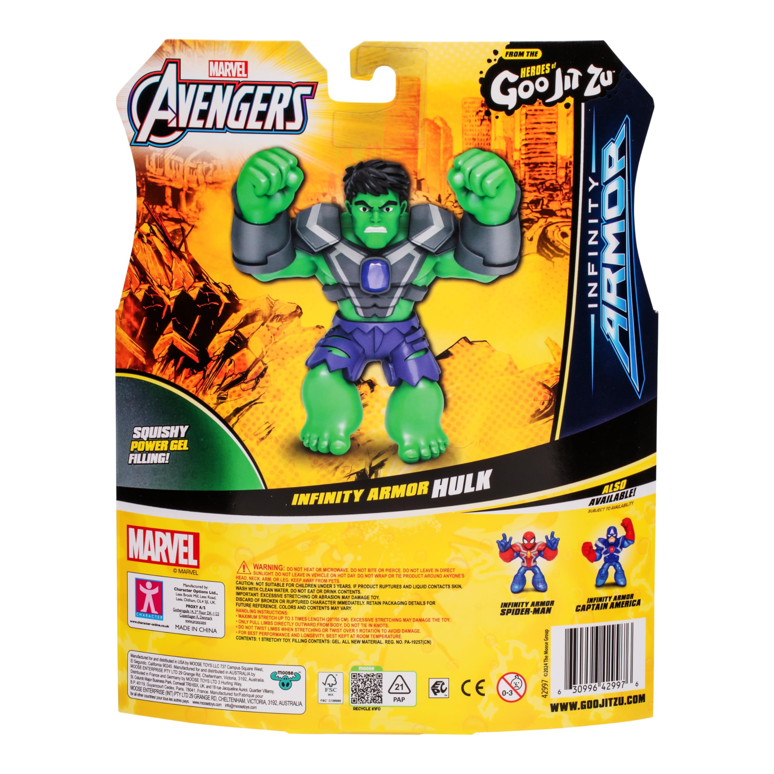 Heroes of Goo Jit Zu Marvel INFINITY ARMOR Hulk - Stretchy Action Figure | 4.5 Inch | Ages 4+ 3