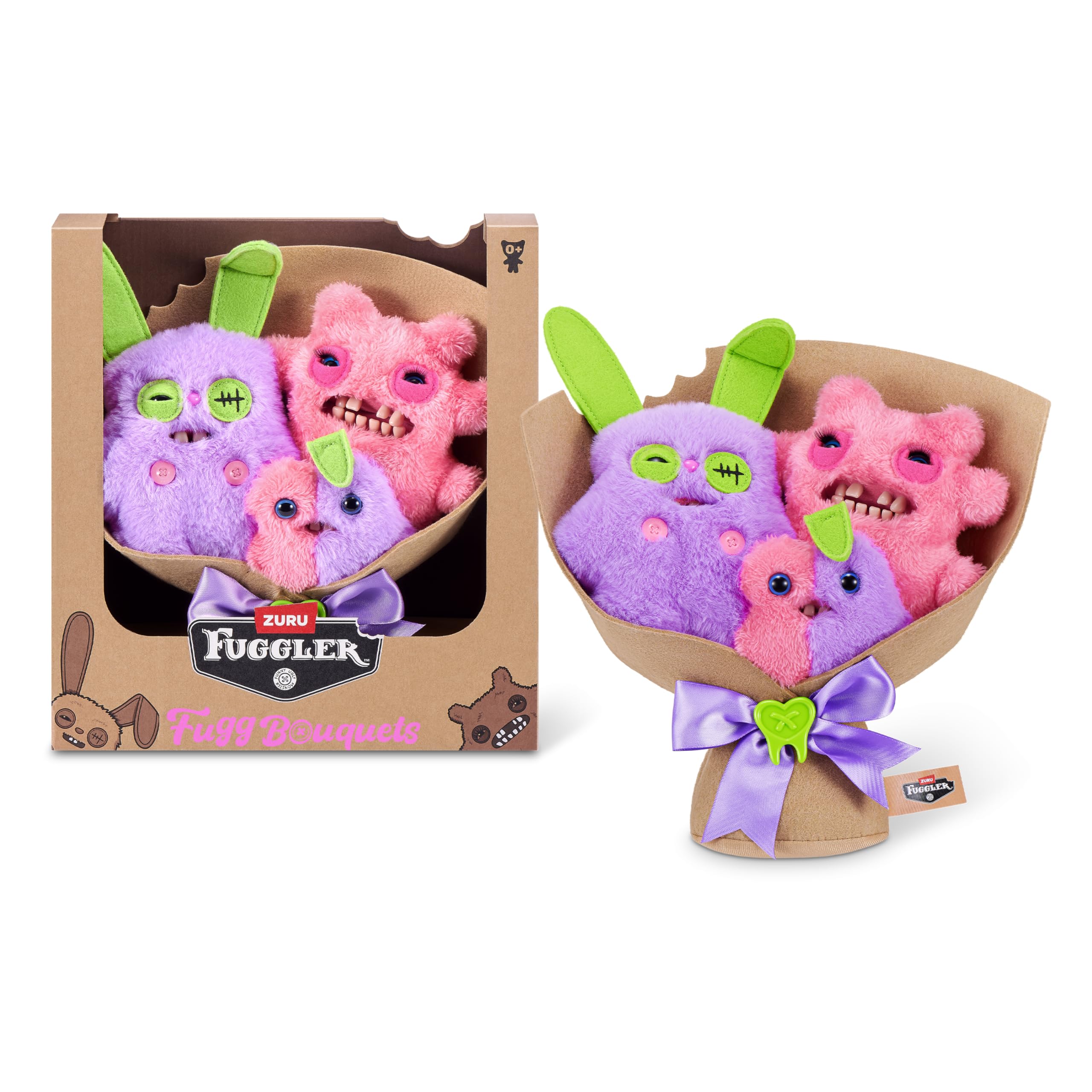 Fuggler Soft Dolls - 2 x 9 inch & 1 x 3.5 inch Collectible Plush Set | Multicolor | Polyester 1