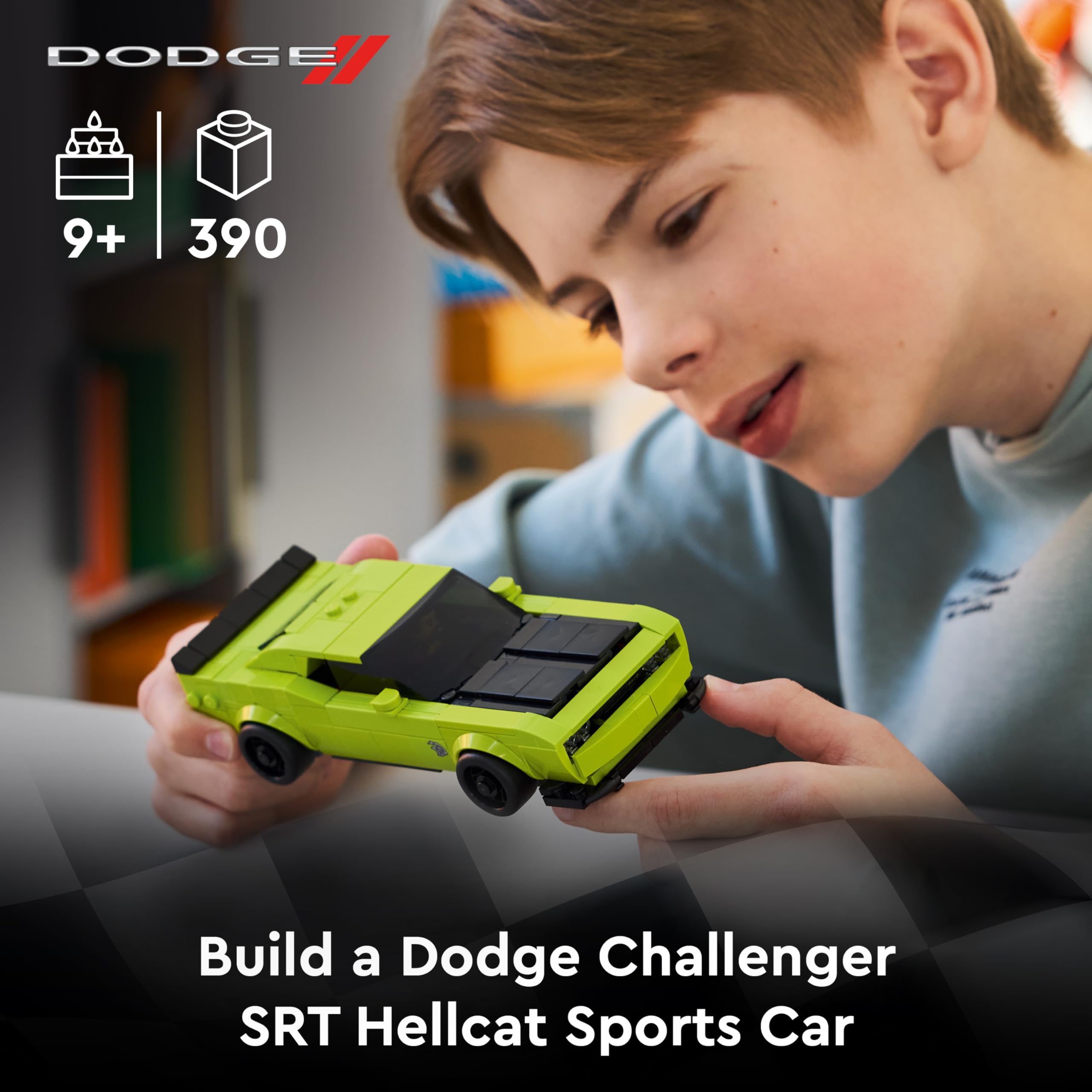 LEGO Speed Champions Dodge Challenger SRT Hellcat Sports Car Toy Set 77237 for Ages 9+ 2