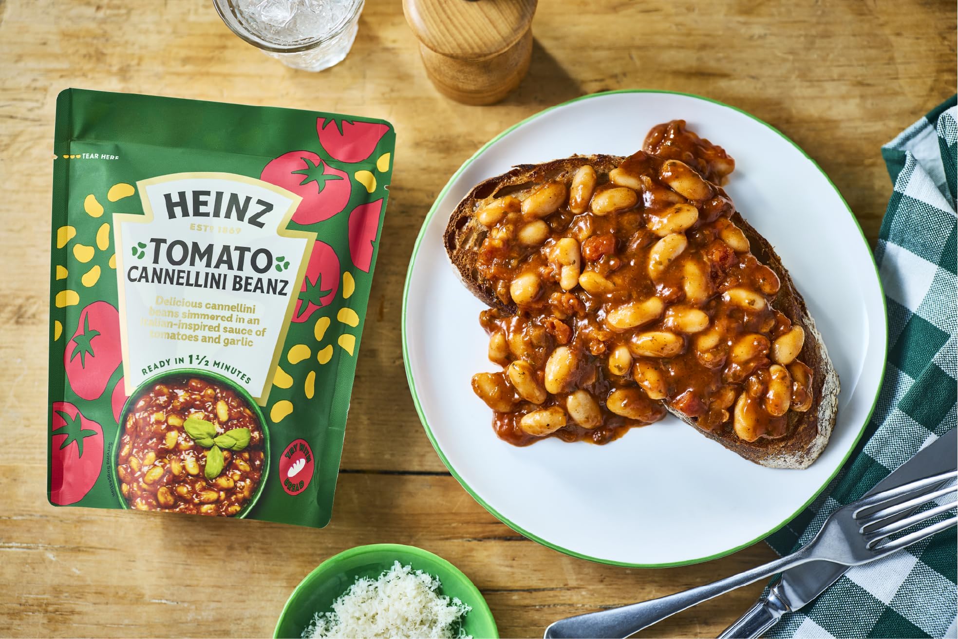HEINZ Tomato Cannellini Beans with Onion and Garlic - Ready in 1.5 Mins | Source of Protein 2