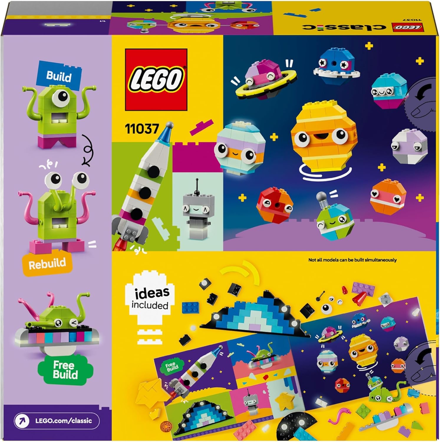 LEGO Classic Creative Space Planets Brick Box - Solar System Building Set for Kids 5+ 4