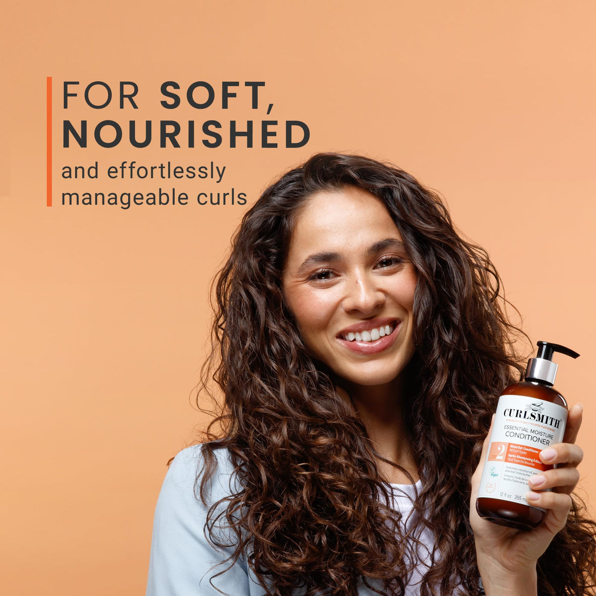 Curlsmith Essential Moisture Conditioner - Lightweight Frizz Control, Hydrating, Detangling | 355 ml 4