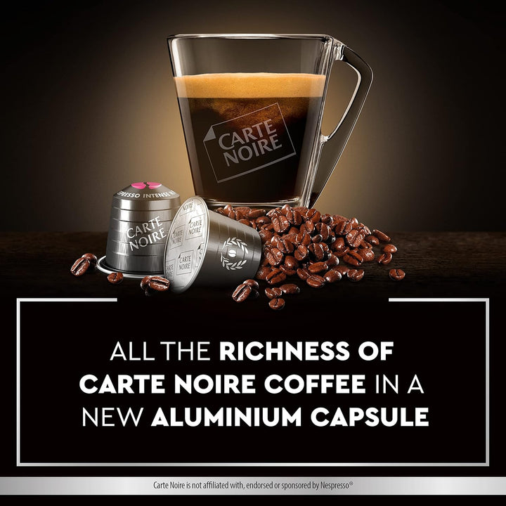Carte Noire Espresso Intense - 100% Arabica Nespresso Compatible Aluminium Capsules, 60 Capsules