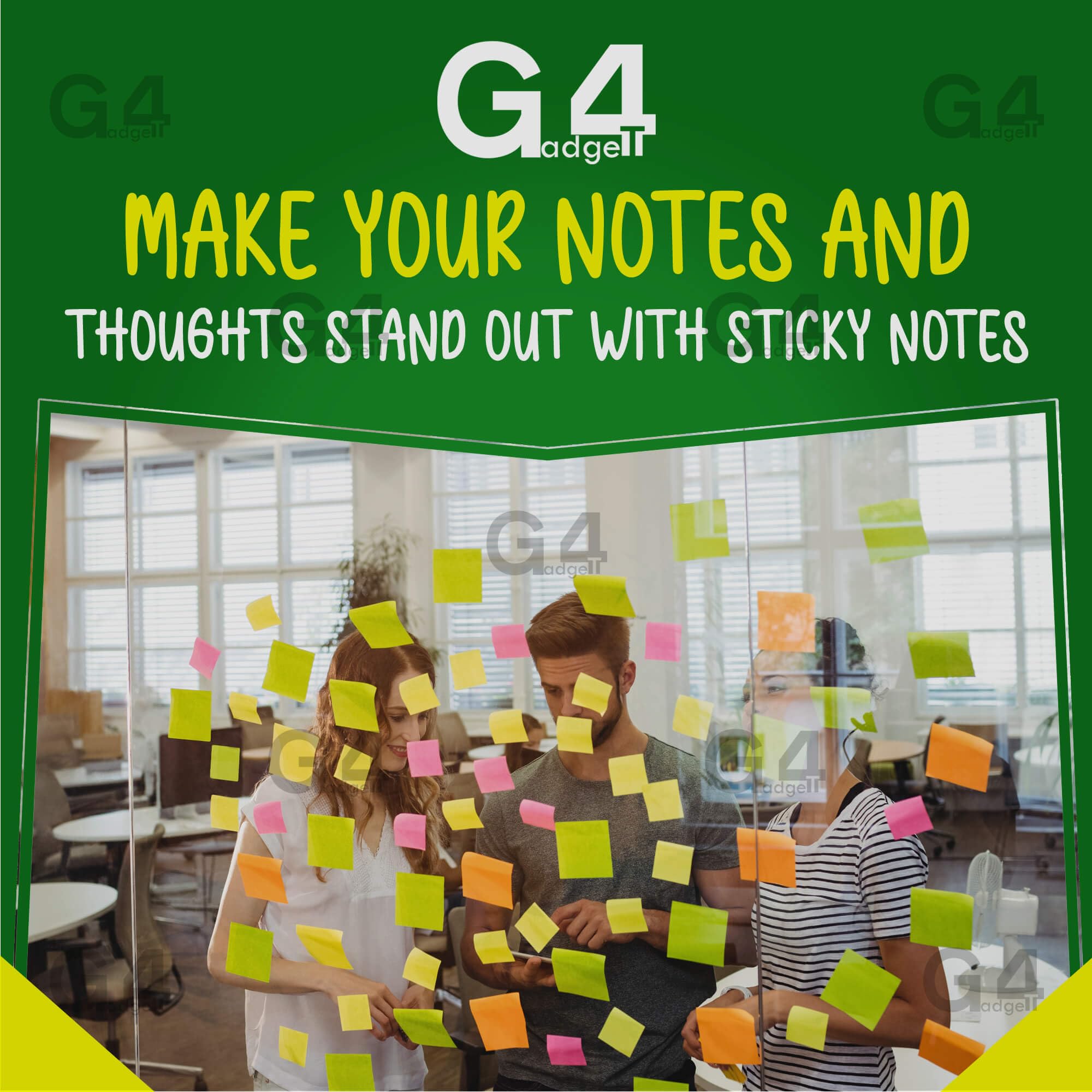 G4GADGET Sticky Notes Cube - 400 Sheets, 76x76mm, Neon Colors 5
