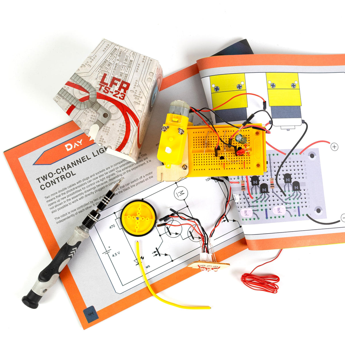 EIGHT Advent Calendar Kit - Build Your Own Line-Following Robot | 24 Steps | Cardboard Construction 3