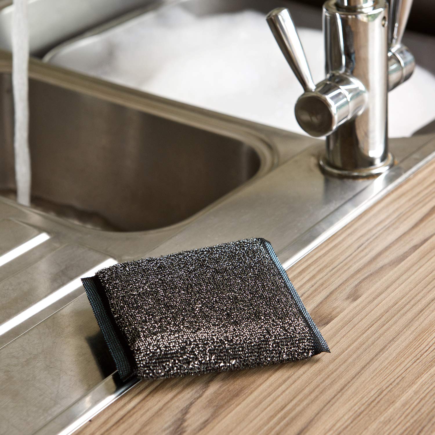 Marigold Scrub Away Stainless Steel Scourers - Heavy Duty, Sponge-Filled, 20 Single Packs 2