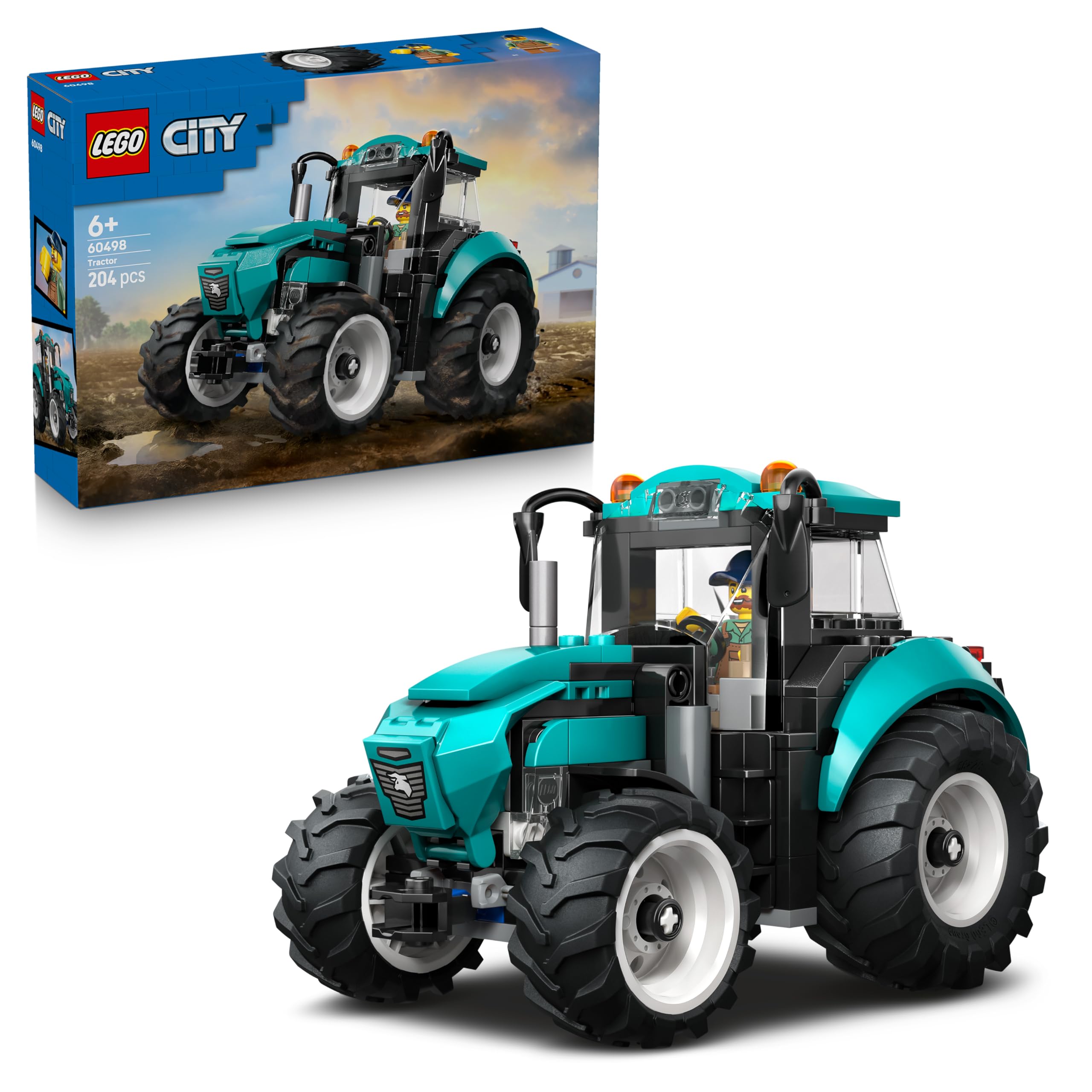 LEGO City Tractor Toy Building Set 60498 | Ages 6+ | Farmer Minifigure Included 1
